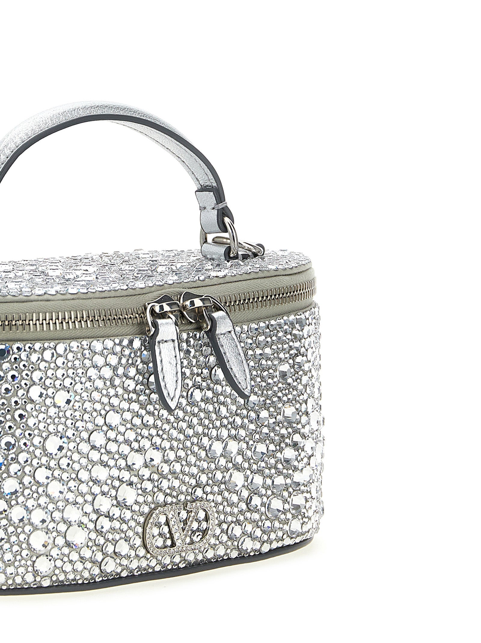 Valentino Garavani Silver Viscose Women's Handbag