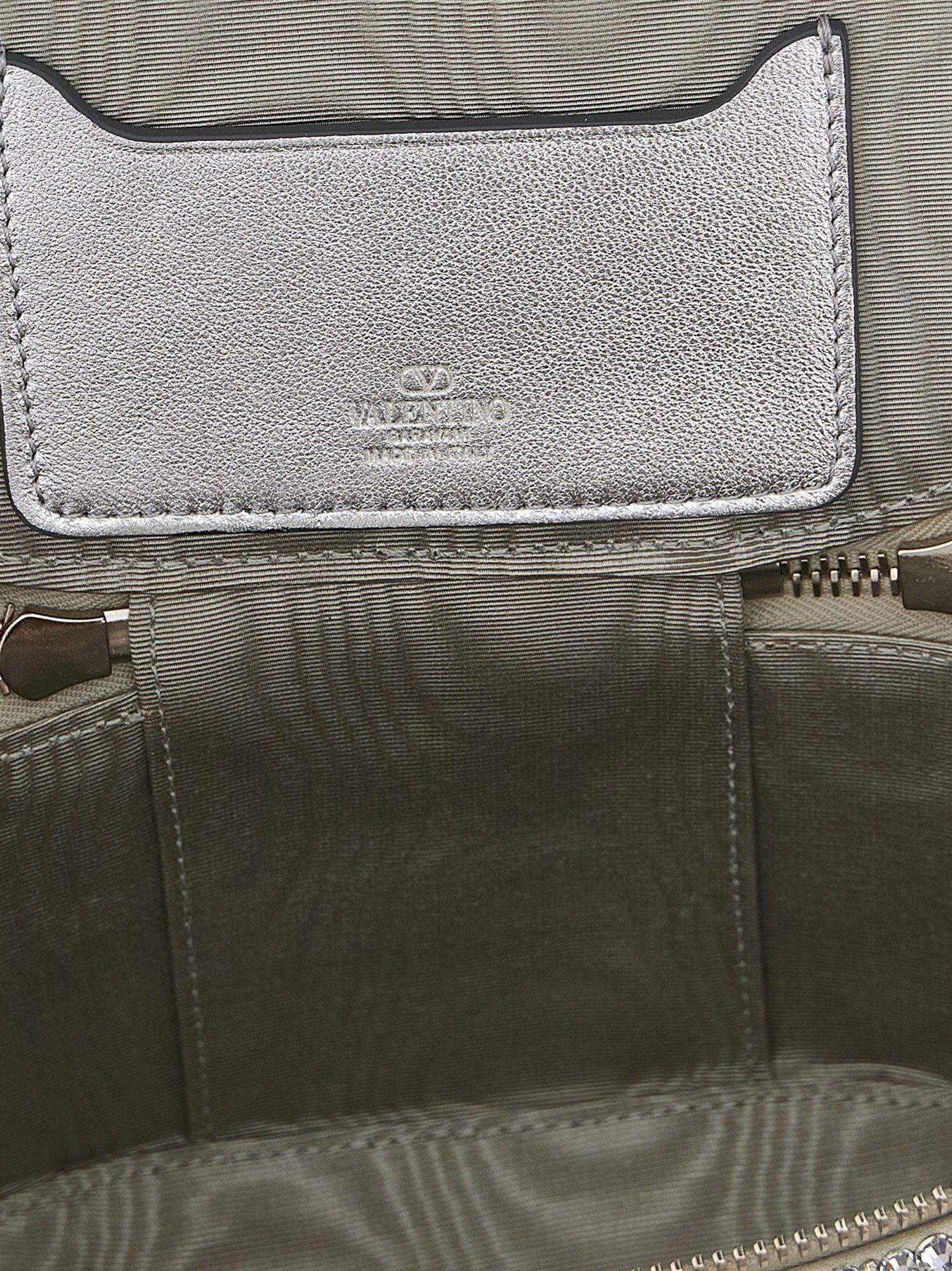 Valentino Garavani Silver Viscose Women's Handbag