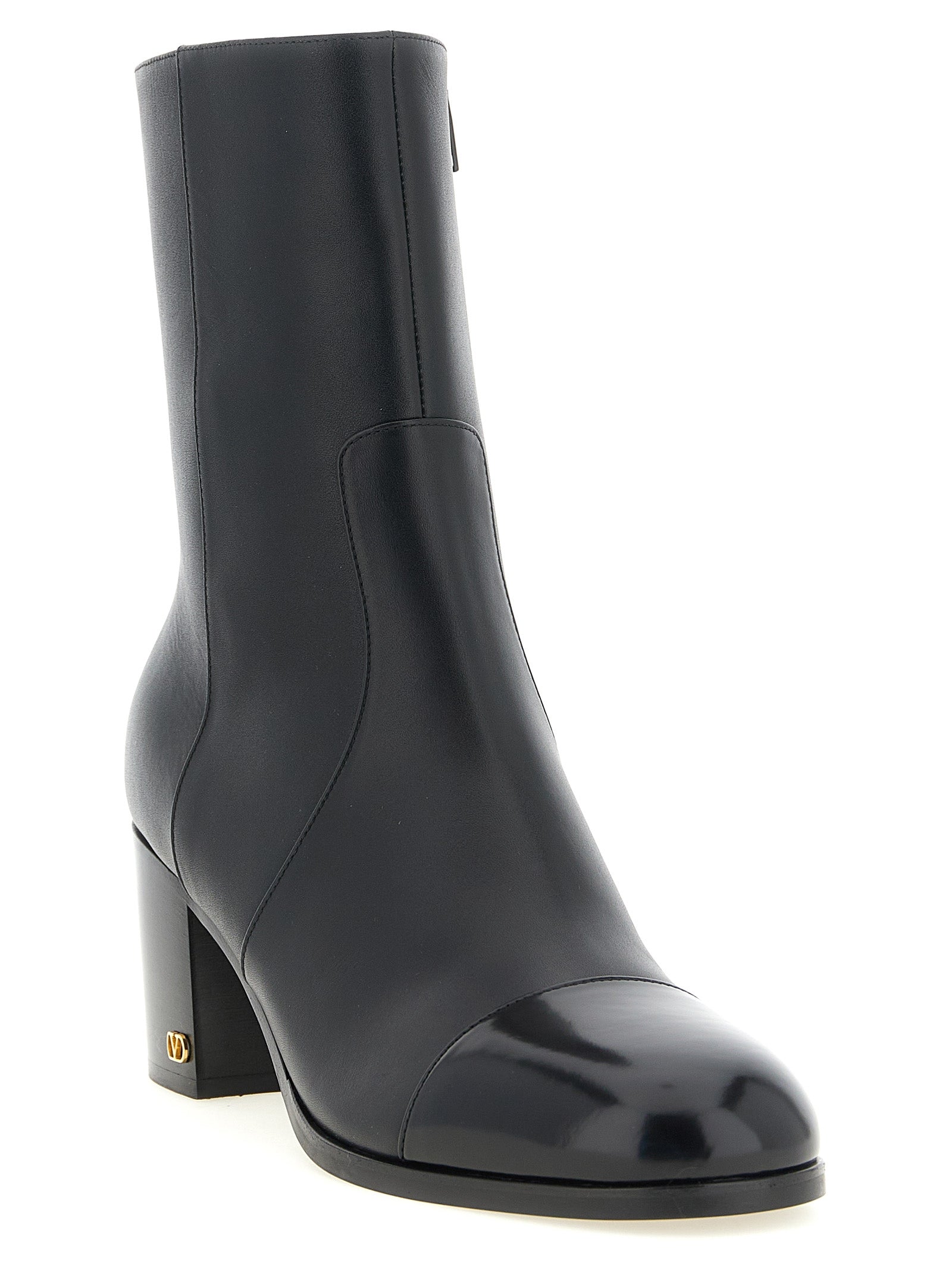 Valentino Garavani Black Calfskin Ankle Women's Boots