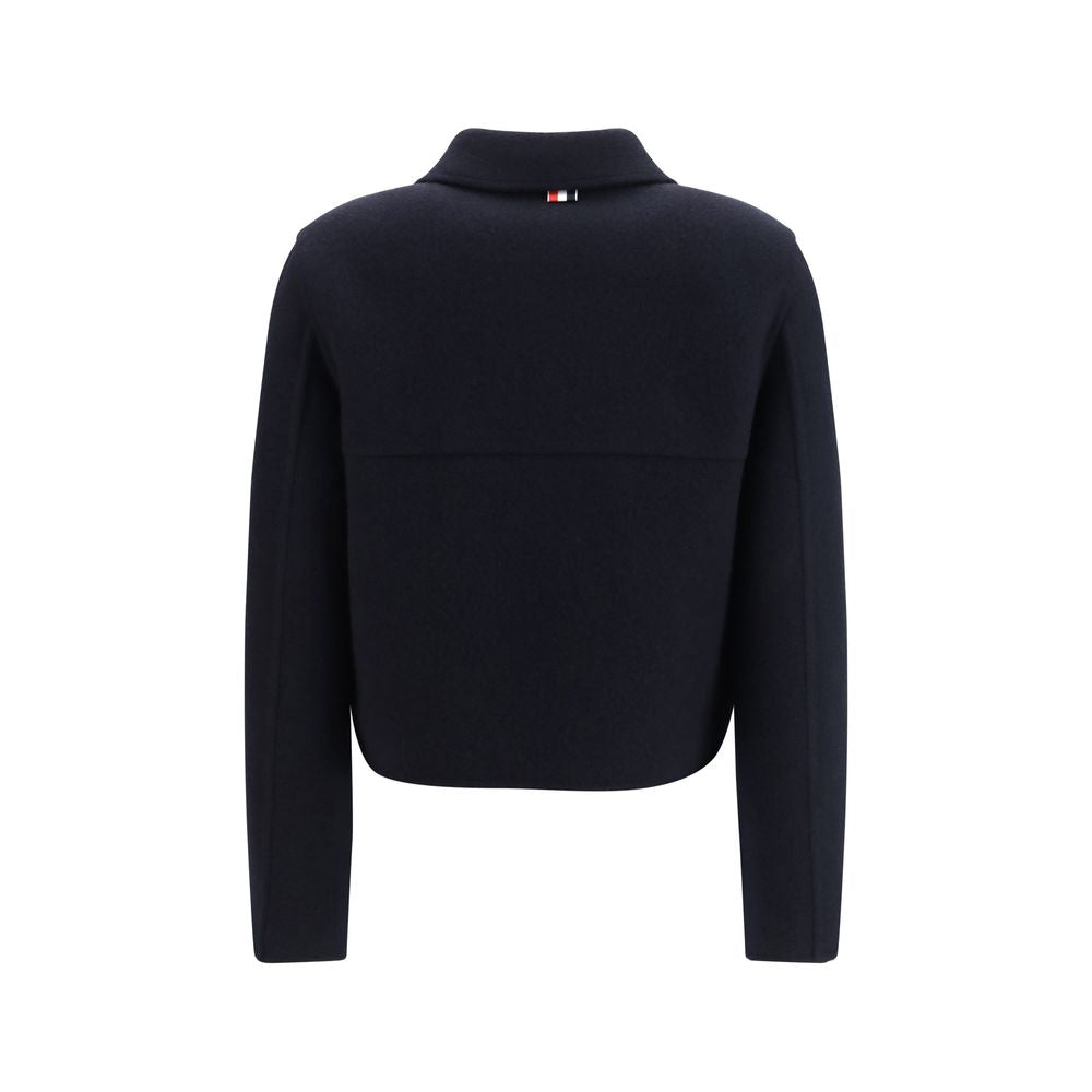 Thom Browne Blue Wool Oves Aries Full-Length Women's Jacket