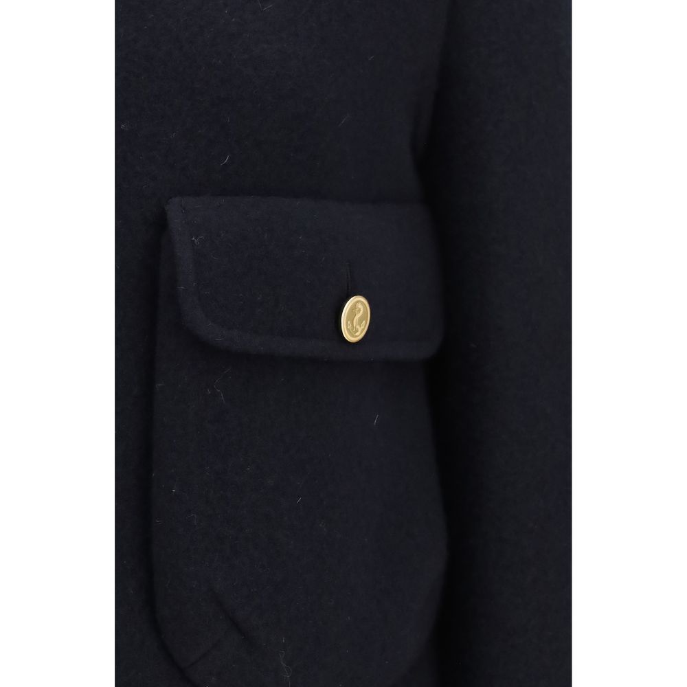 Thom Browne Blue Wool Oves Aries Full-Length Women's Jacket