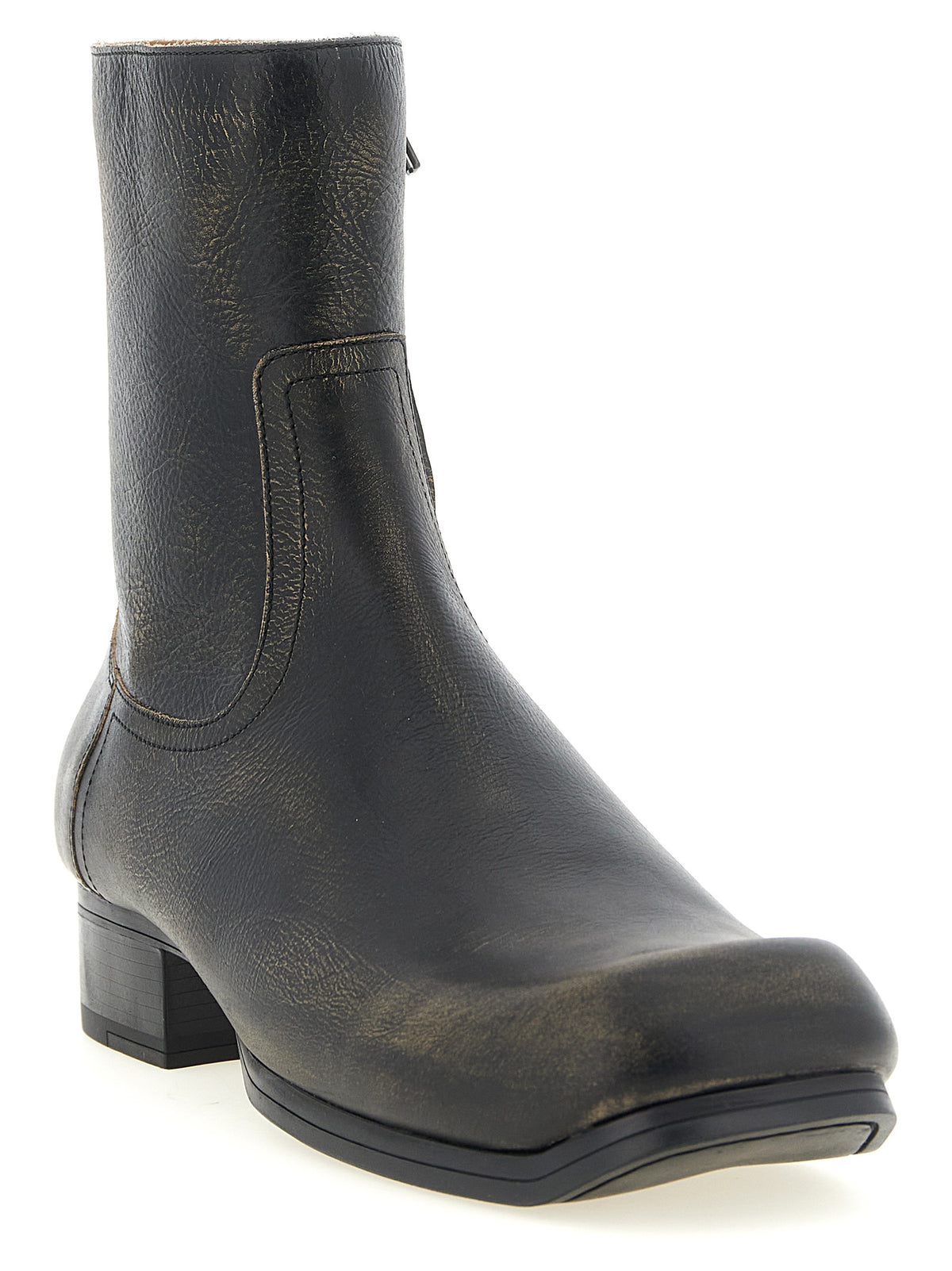 Maison Margiela Black Calfskin Ankle Men's Boots