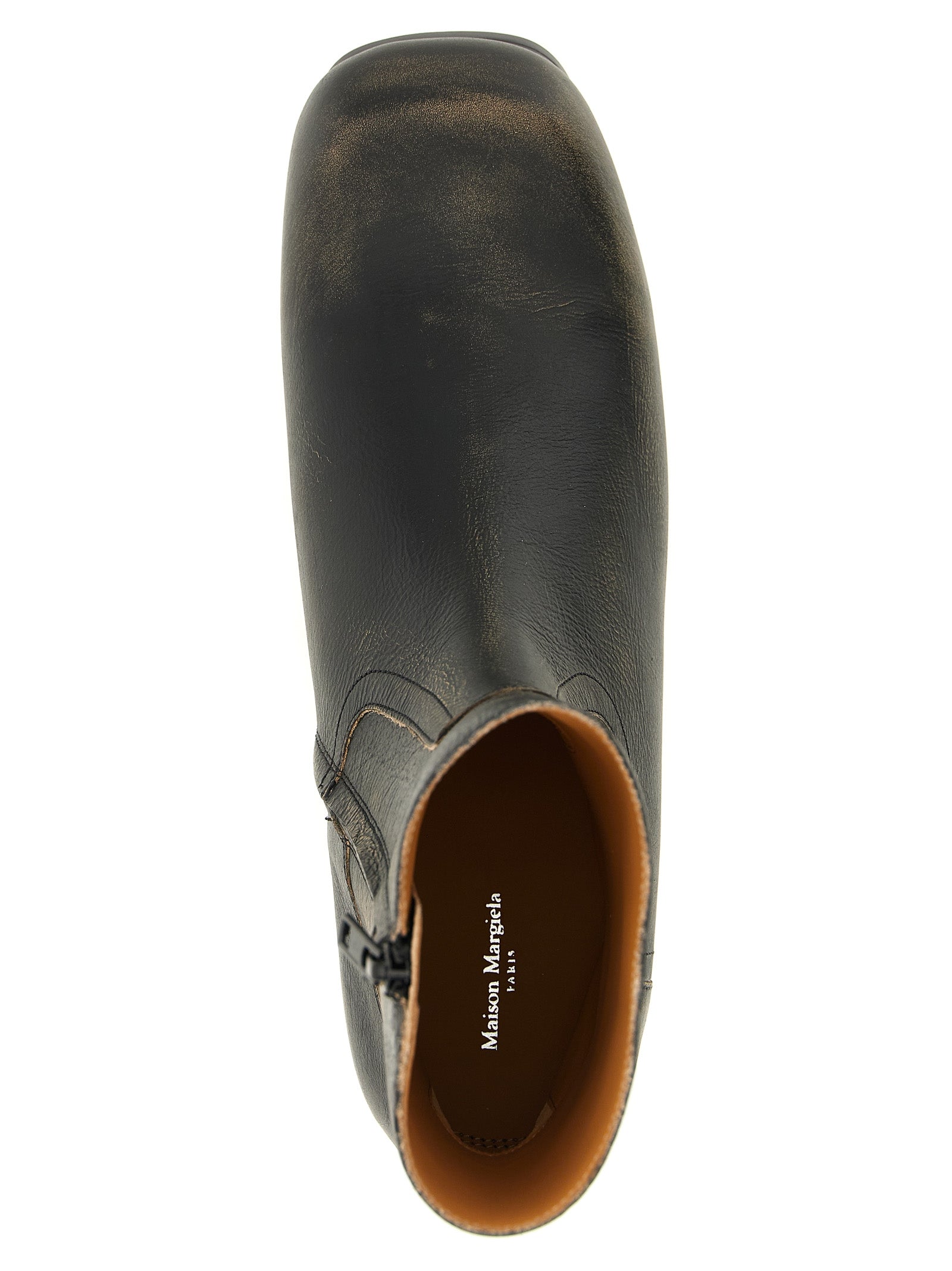Maison Margiela Black Calfskin Ankle Men's Boots