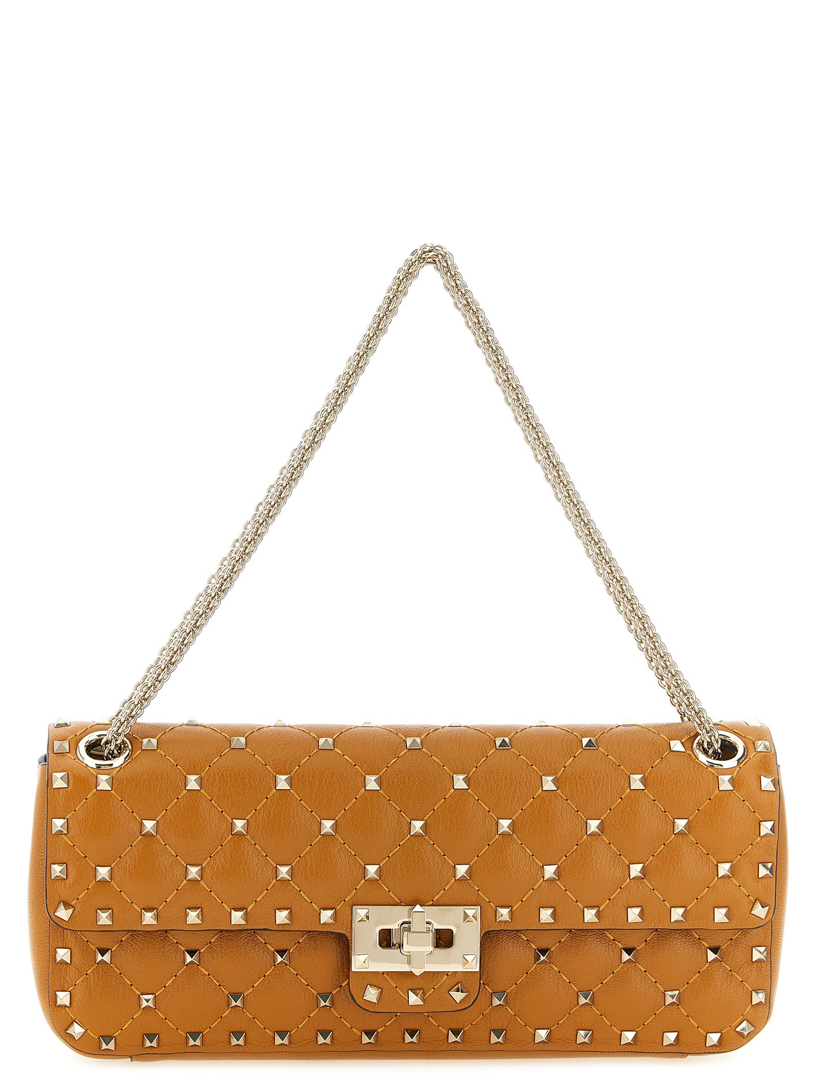 Valentino Garavani Orange Goatskin Shoulder Women's Bag
