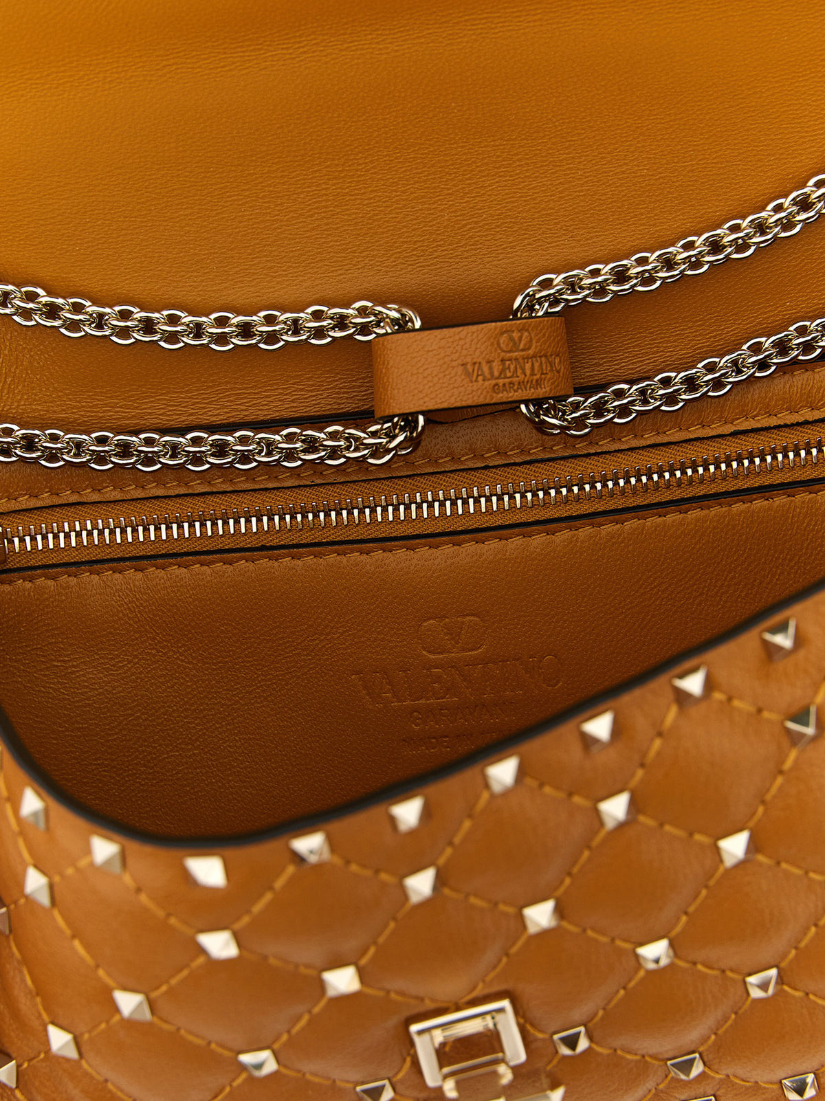 Valentino Garavani Orange Goatskin Shoulder Women's Bag