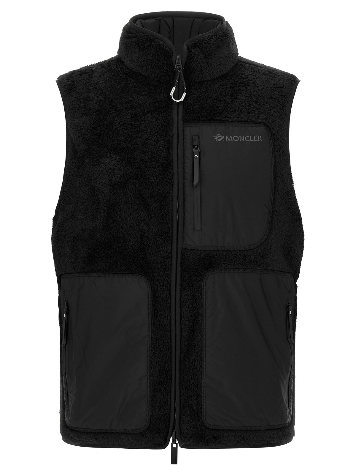 Moncler Black Polyester Sleeveless Men's Jacket