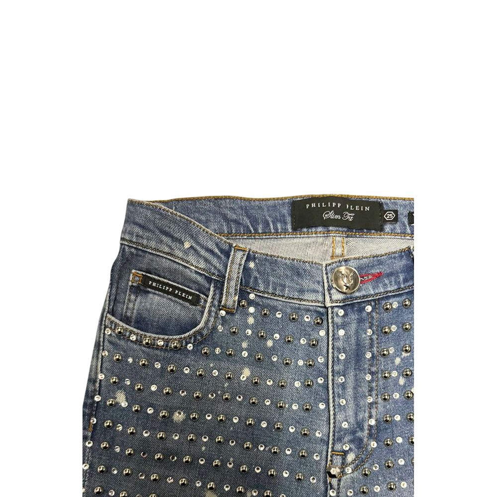 Philipp Plein Blue Cotton Women Women's Jeans