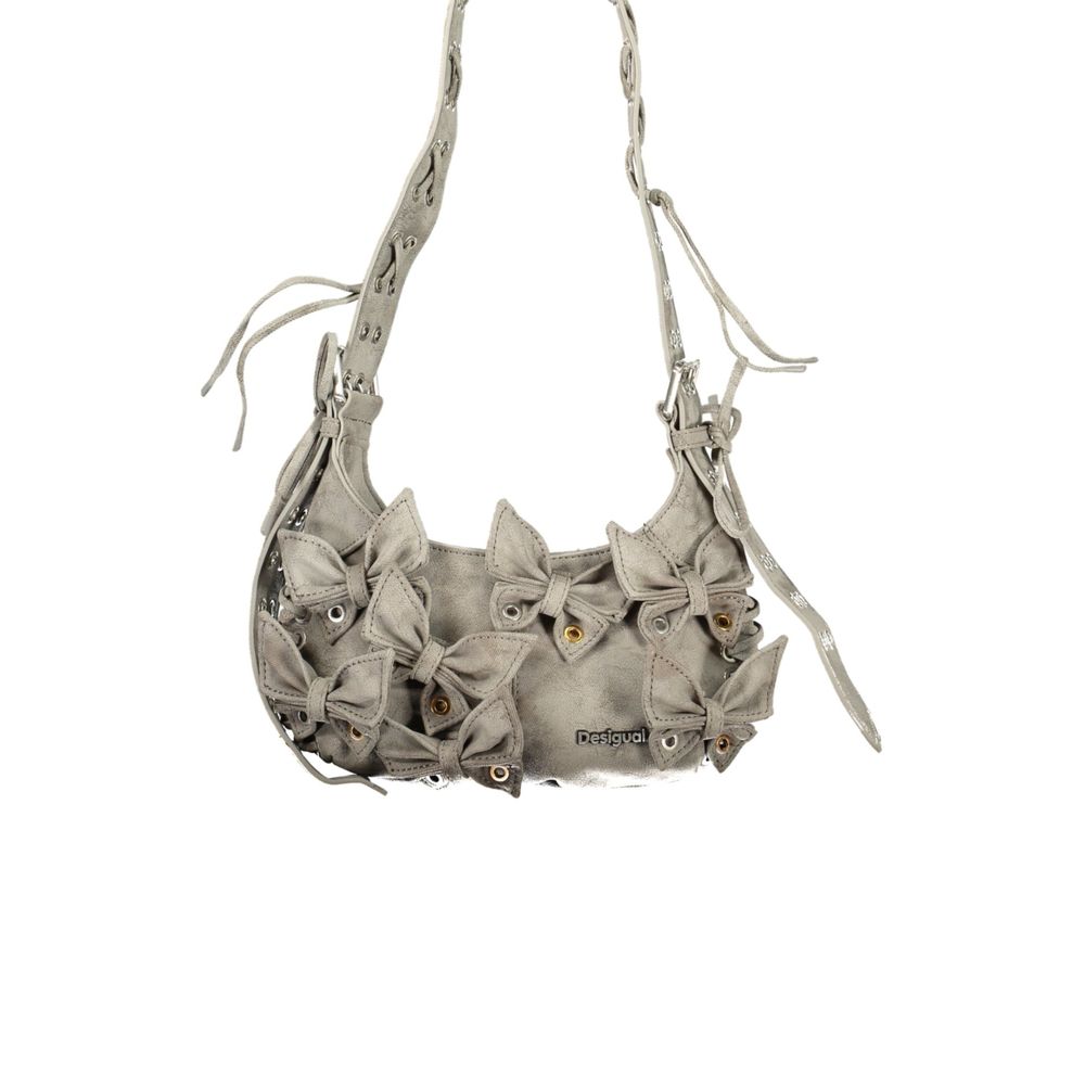 Desigual Grigio Poliuretano Donna Women's Borsa