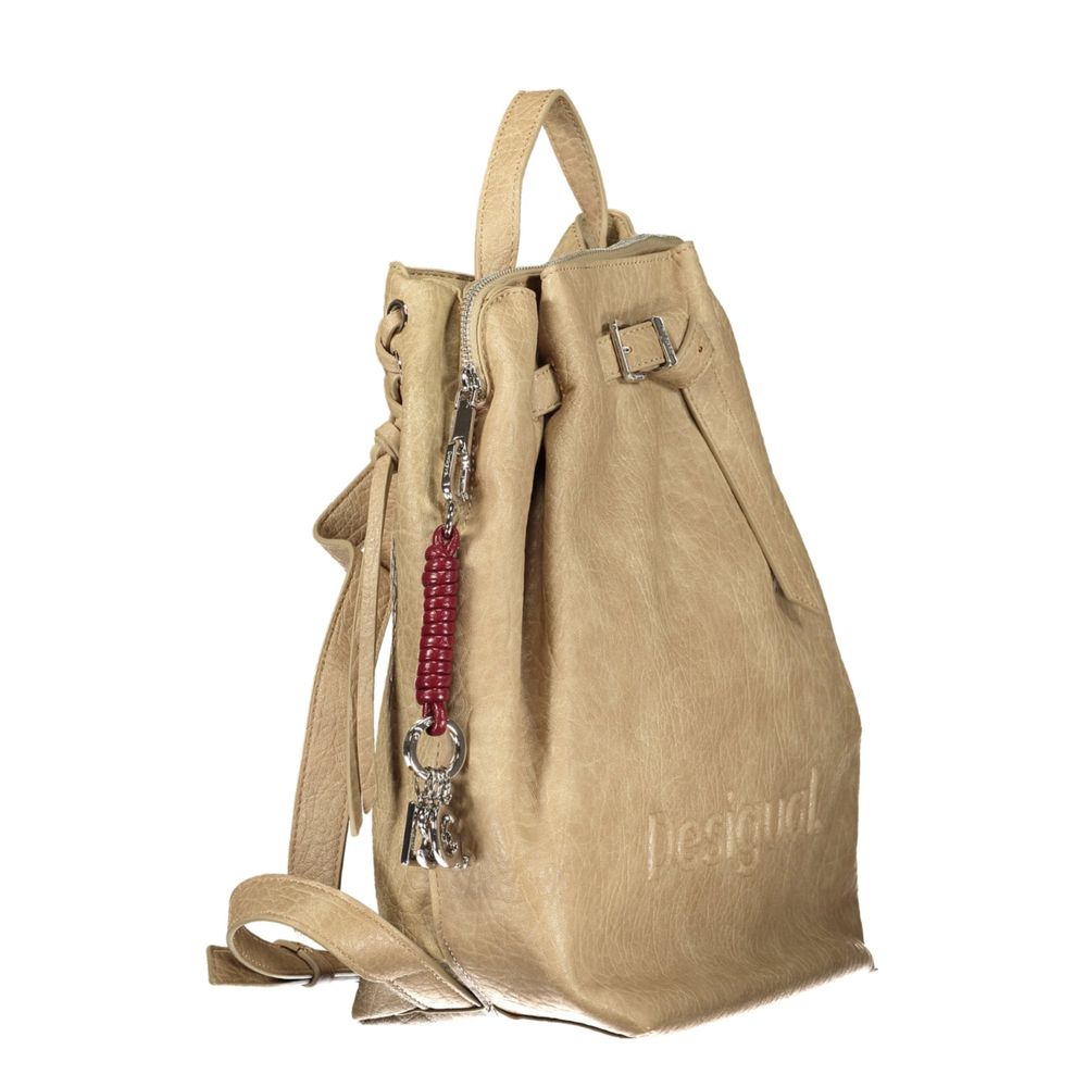Desigual Beige Poliuretano Women's Women's Backpack