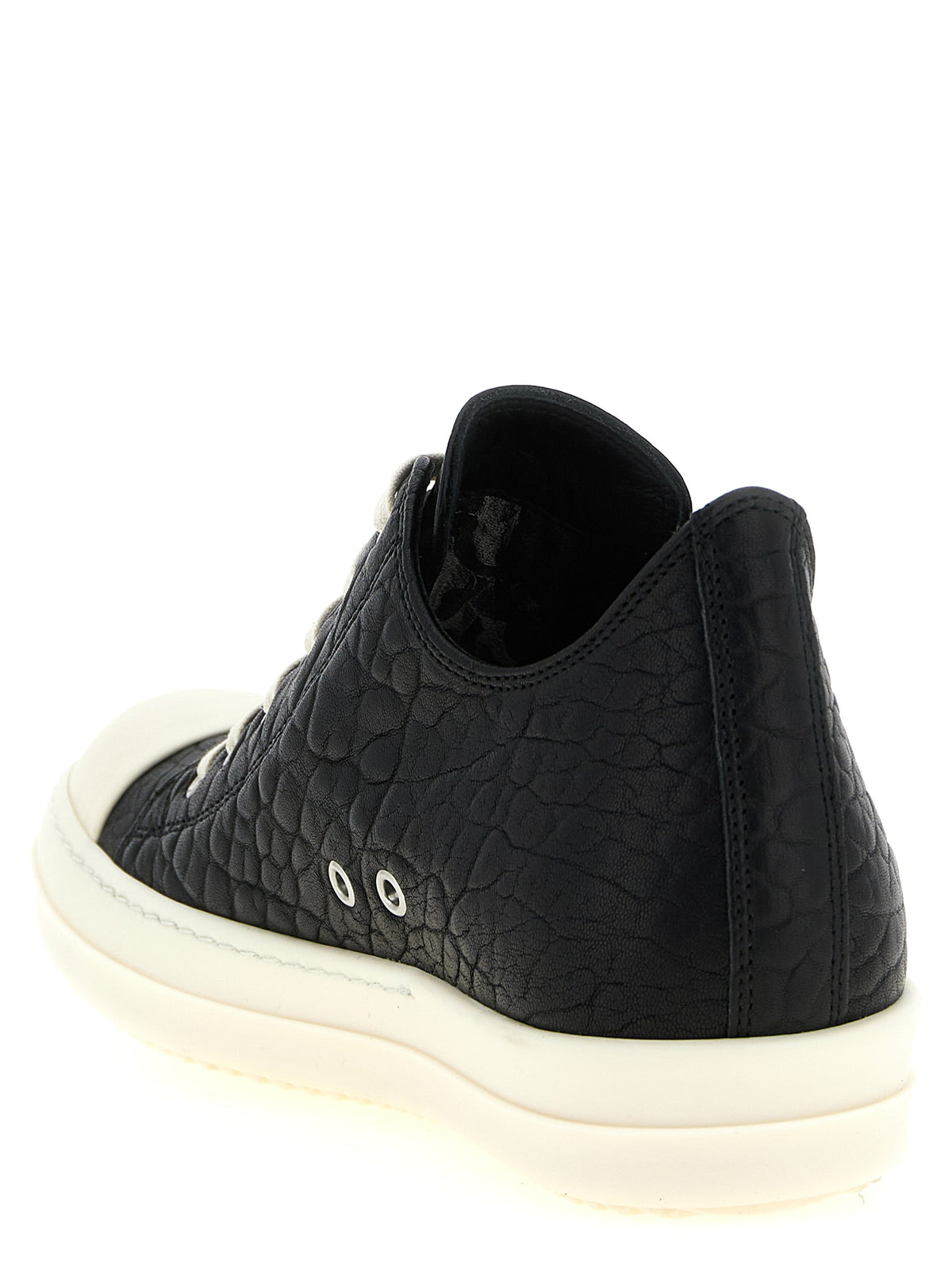 Rick Owens Bicolor Lamb Leather Low Top Men's Sneakers