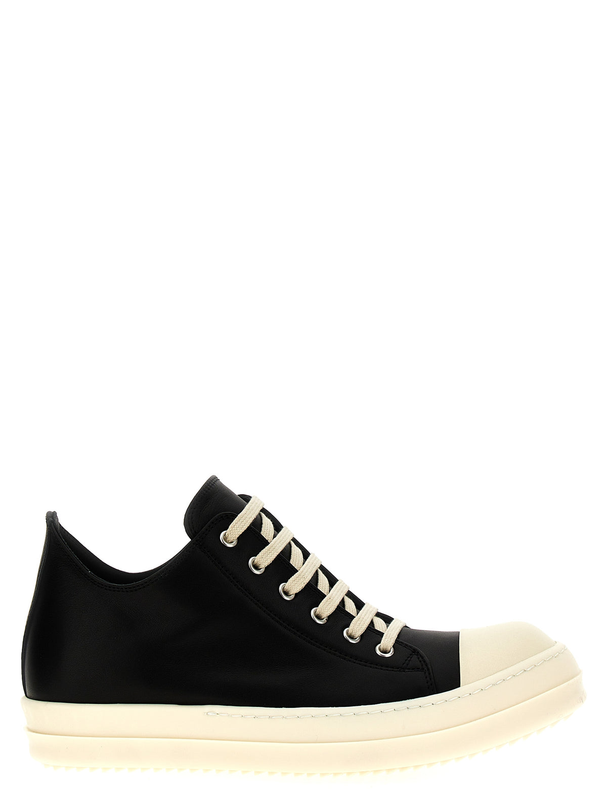 Rick Owens Bicolor Calfskin Low Top Men's Sneakers