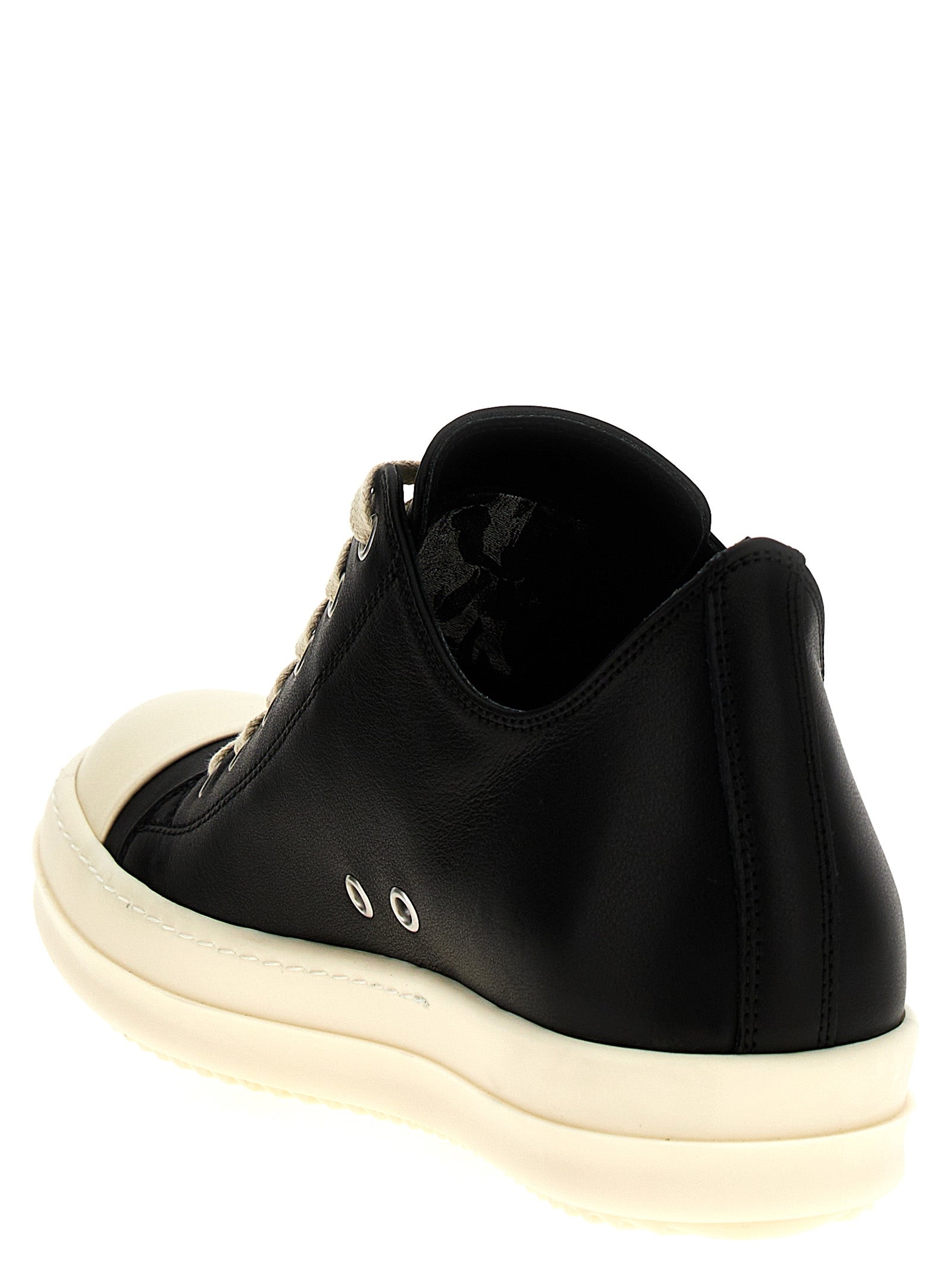 Rick Owens Bicolor Calfskin Low Top Men's Sneakers
