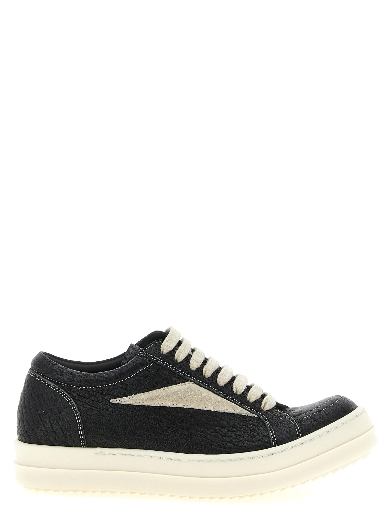 Rick Owens Bicolor Lamb Leather Low Top Women's Sneakers