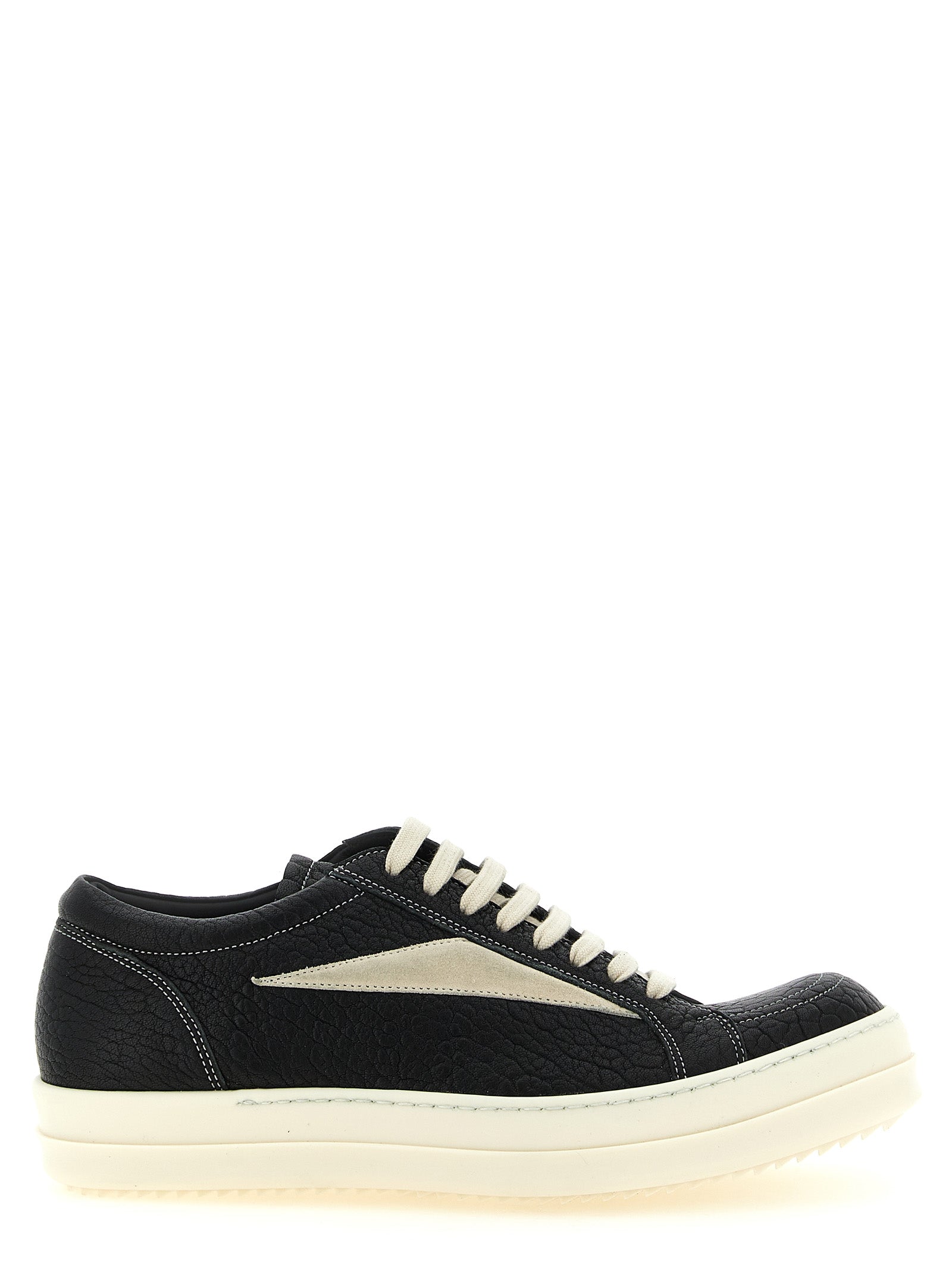 Rick Owens Bicolor Lamb Leather Low Top Men's Sneakers