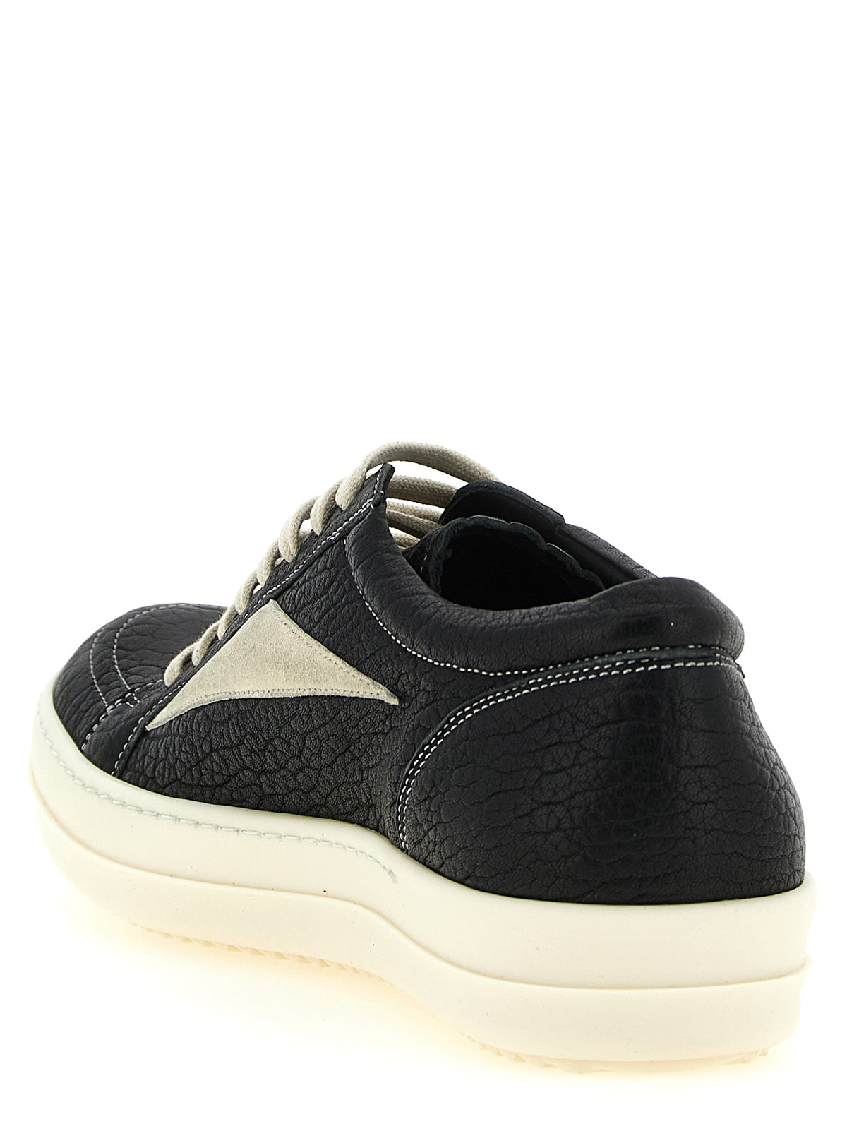 Rick Owens Bicolor Lamb Leather Low Top Men's Sneakers