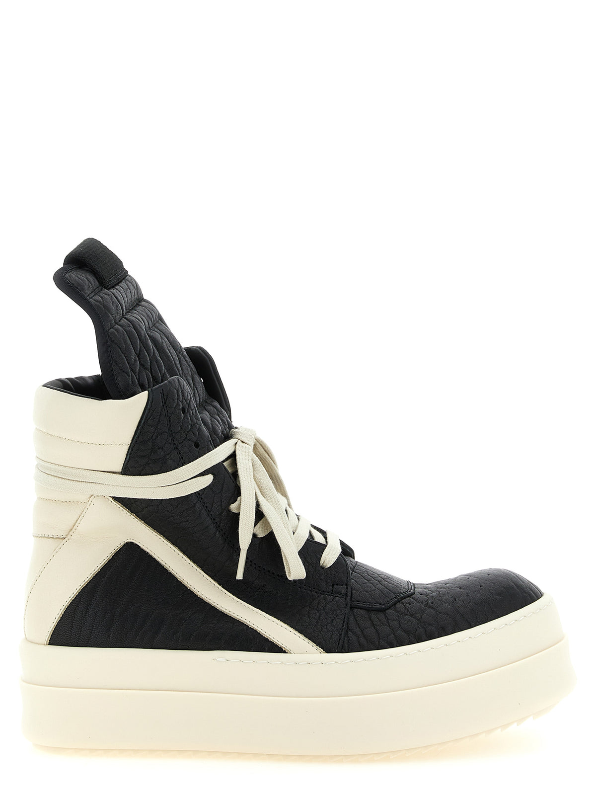 Rick Owens Bicolor Lamb Leather Athletic Men's Sneakers