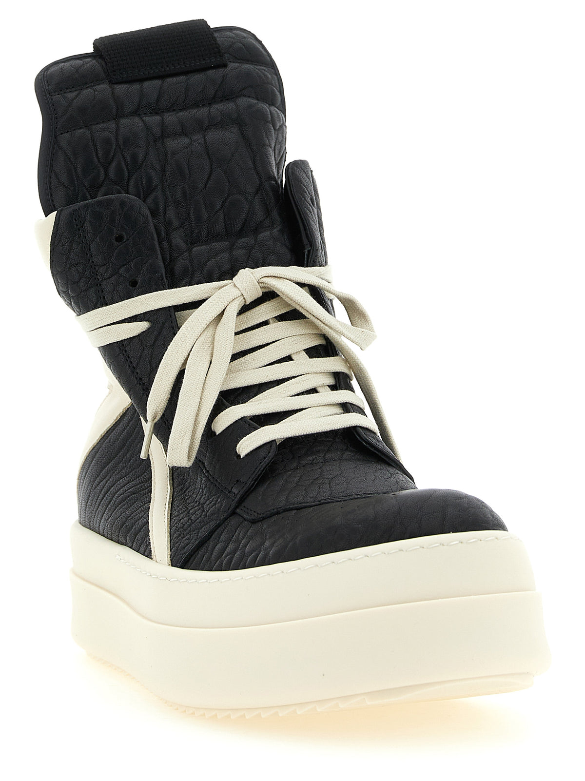 Rick Owens Bicolor Lamb Leather Athletic Men's Sneakers