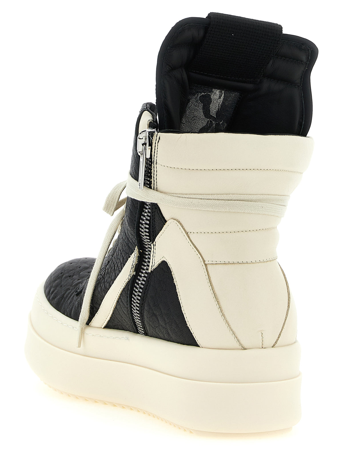 Rick Owens Bicolor Lamb Leather Athletic Men's Sneakers