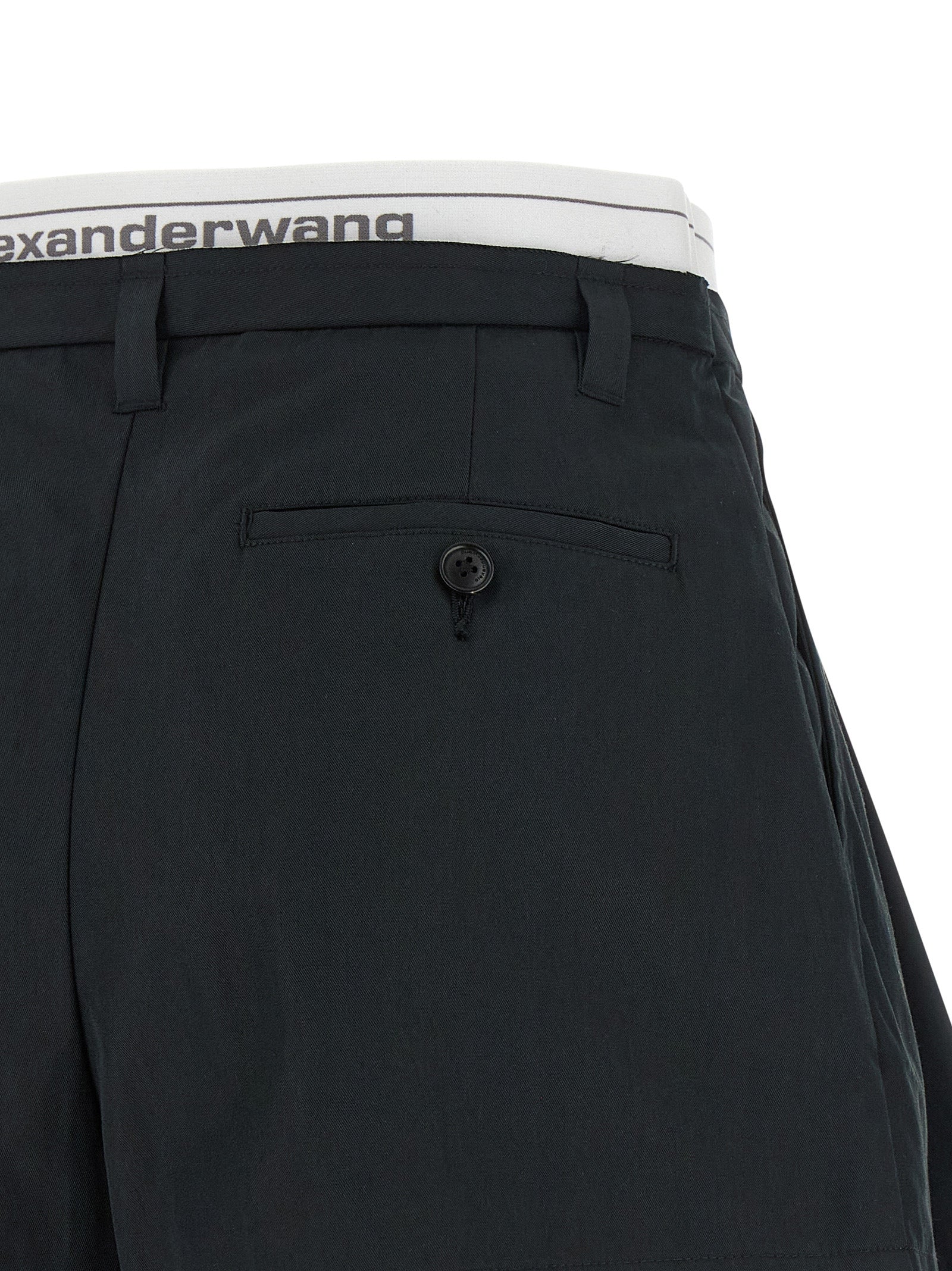 Alexander Wang Black Cotton Bermuda Women's Shorts