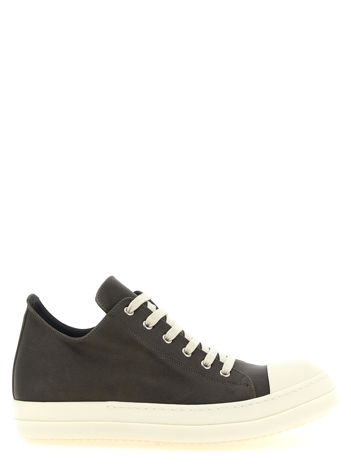 Rick Owens Black Calfskin Low Top Men's Sneakers