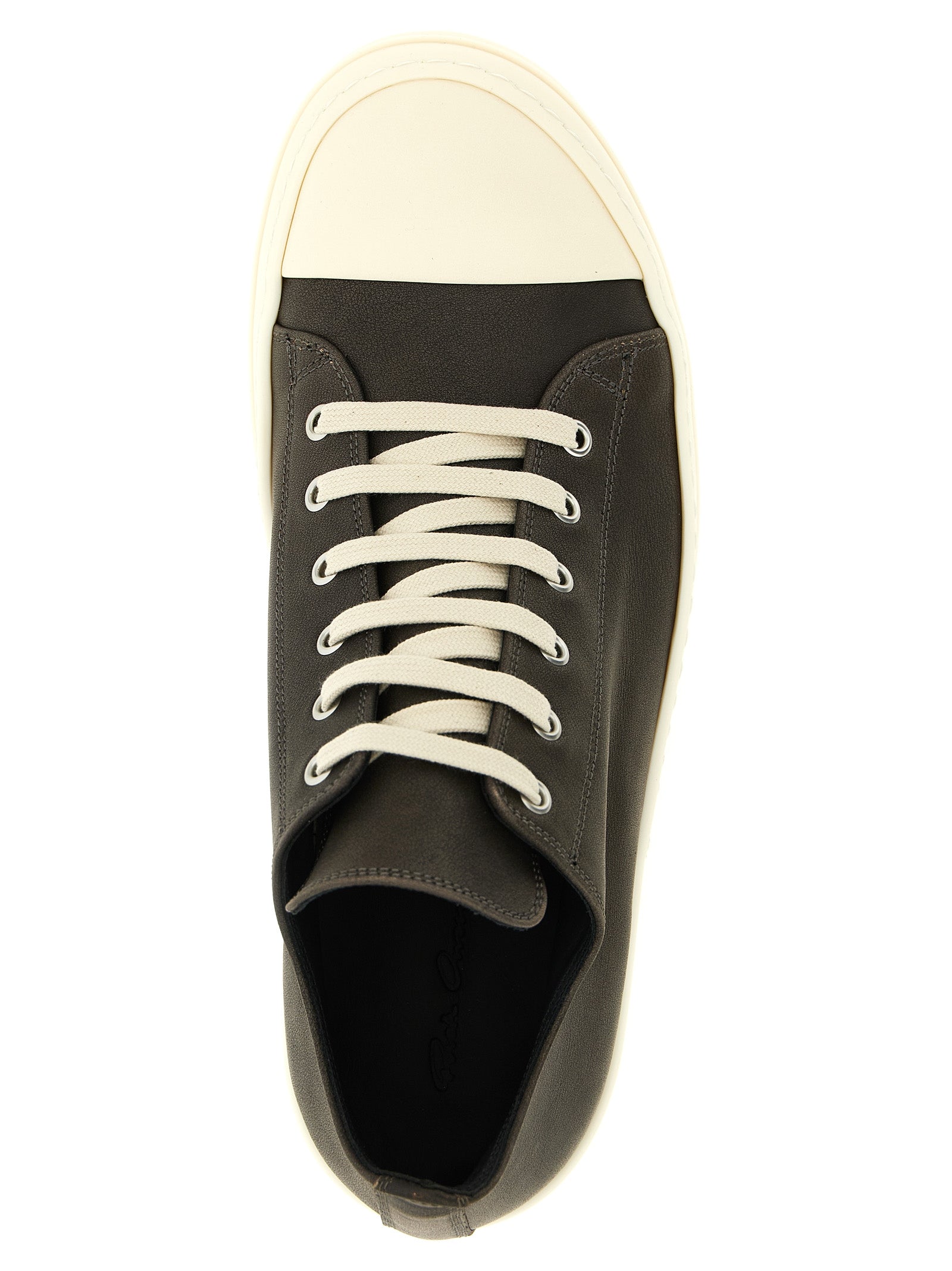 Rick Owens Black Calfskin Low Top Men's Sneakers