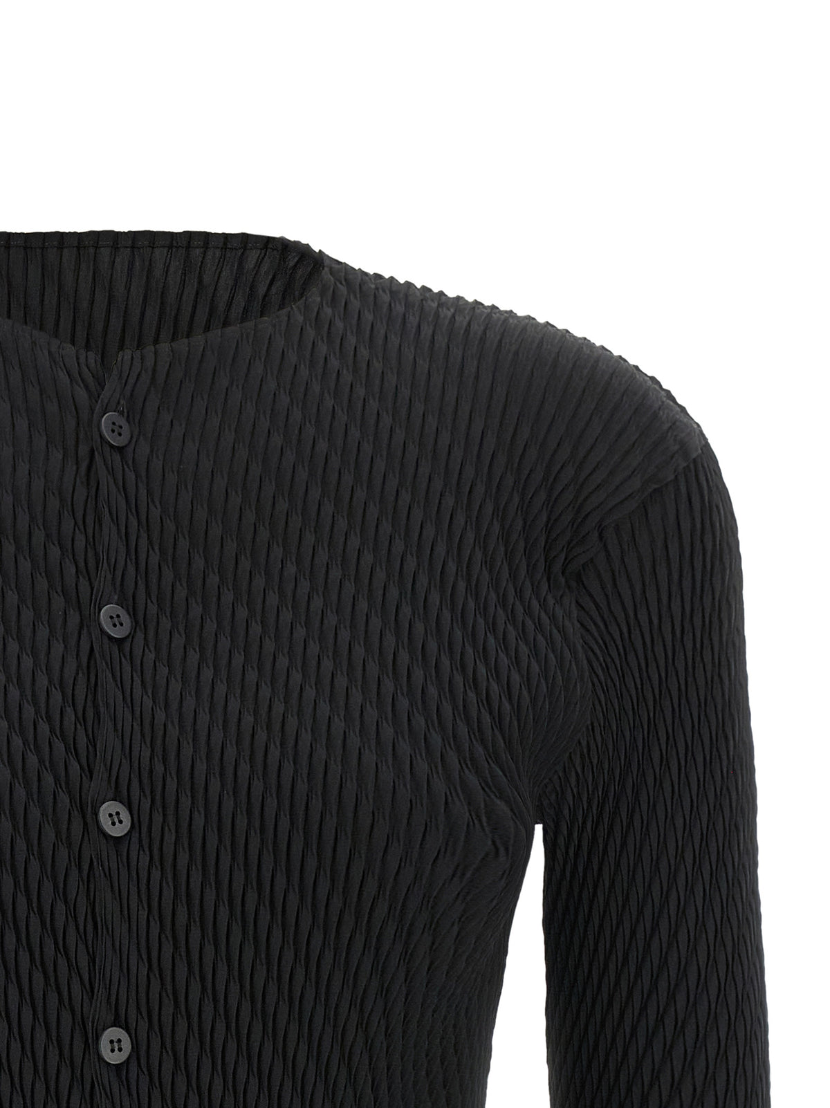 Issey Miyake Black Polyester Women's Cardigan