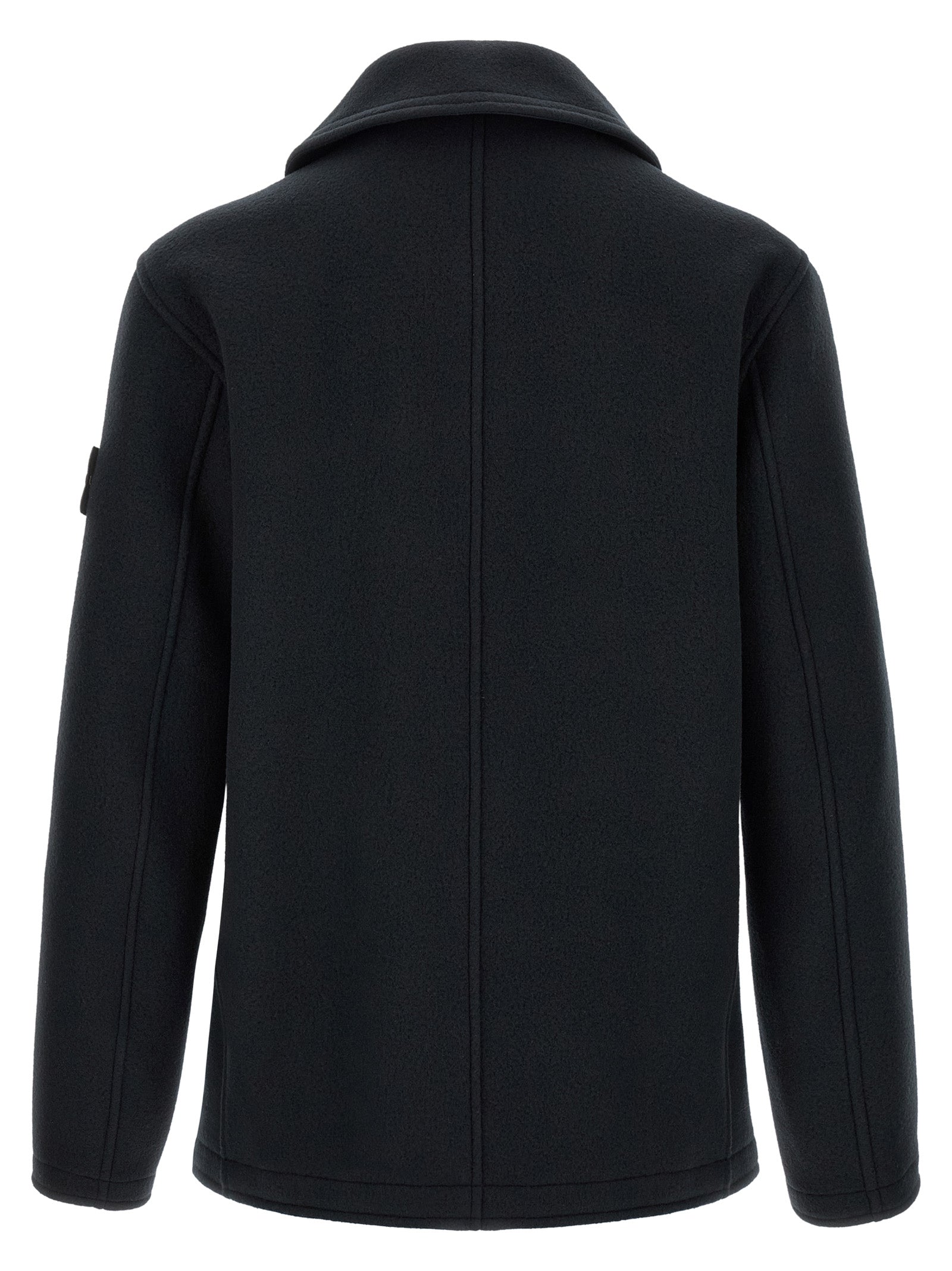 Stone Island Blue Cotton Men's Coat