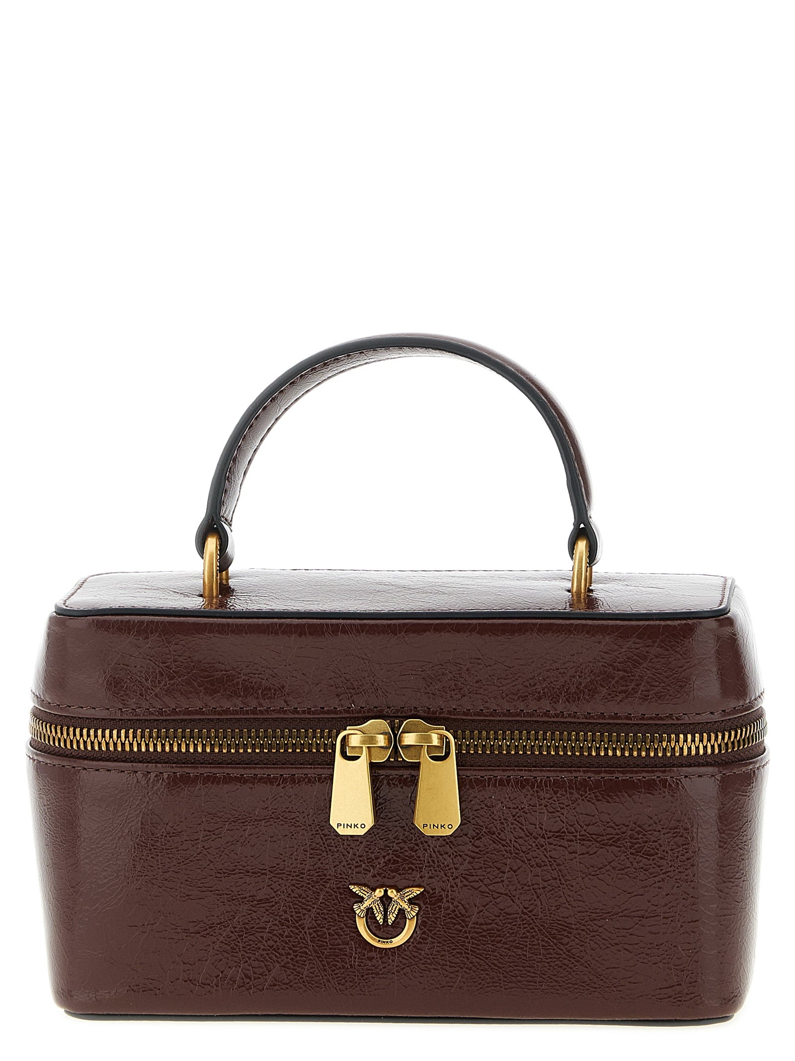 PINKO Bordeaux Calfskin Crossbody Women's Bag