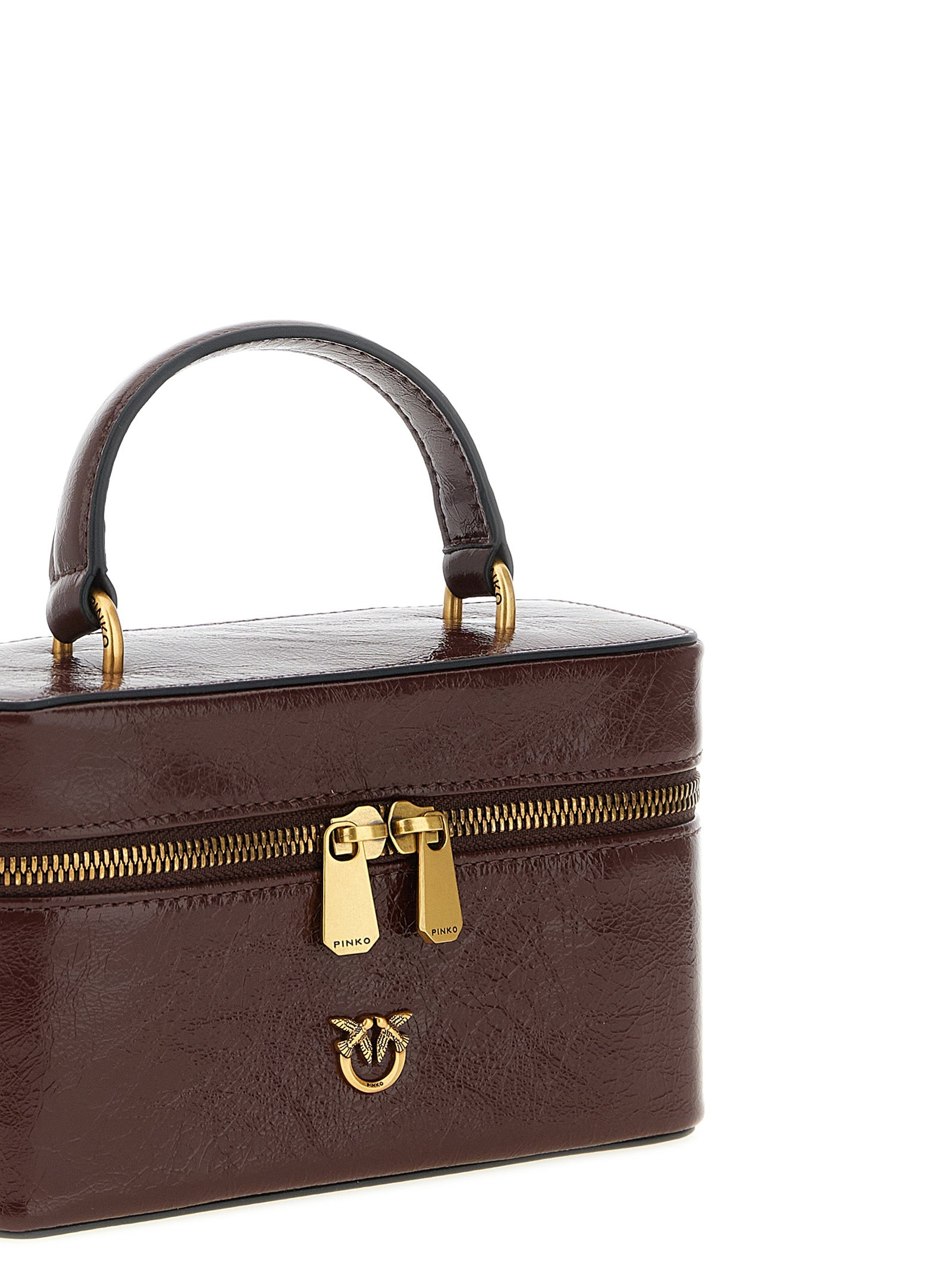 PINKO Bordeaux Calfskin Crossbody Women's Bag