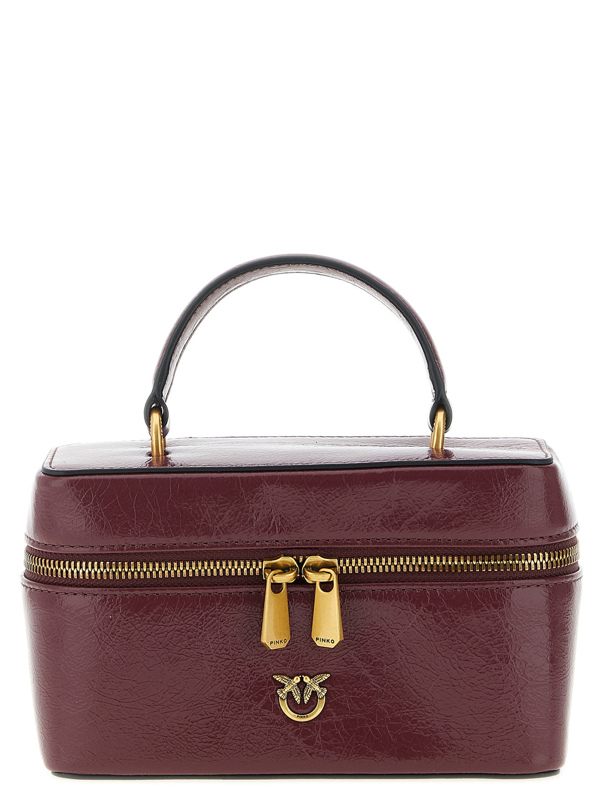 PINKO Bordeaux Calfskin Crossbody Women's Bag