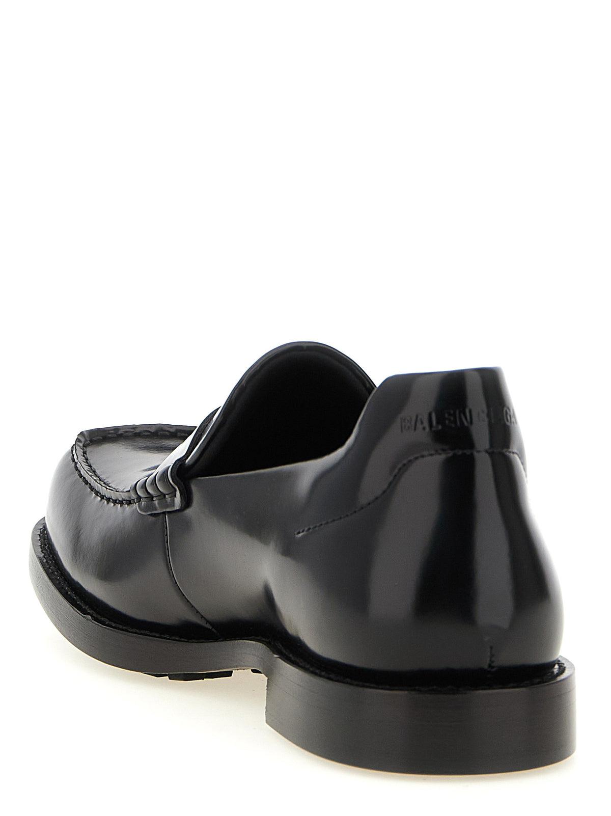 Balenciaga Black Calfskin Slip-On Men's Loafers