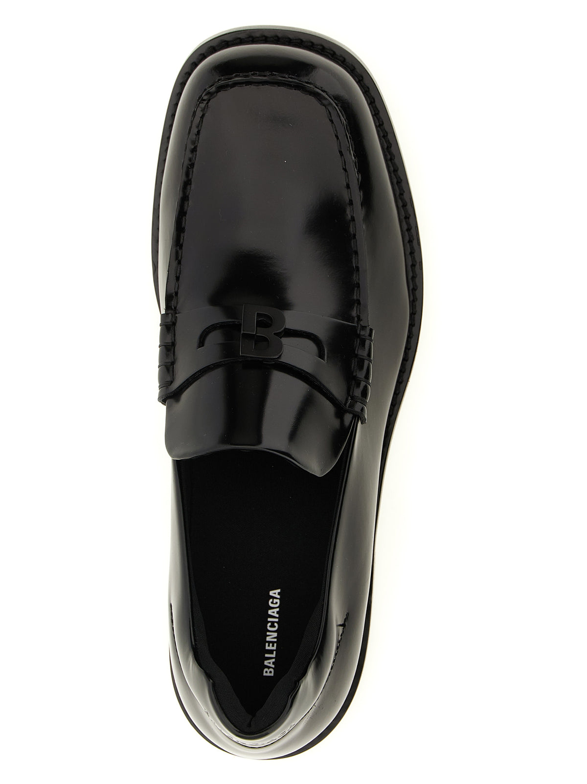 Balenciaga Black Calfskin Slip-On Men's Loafers