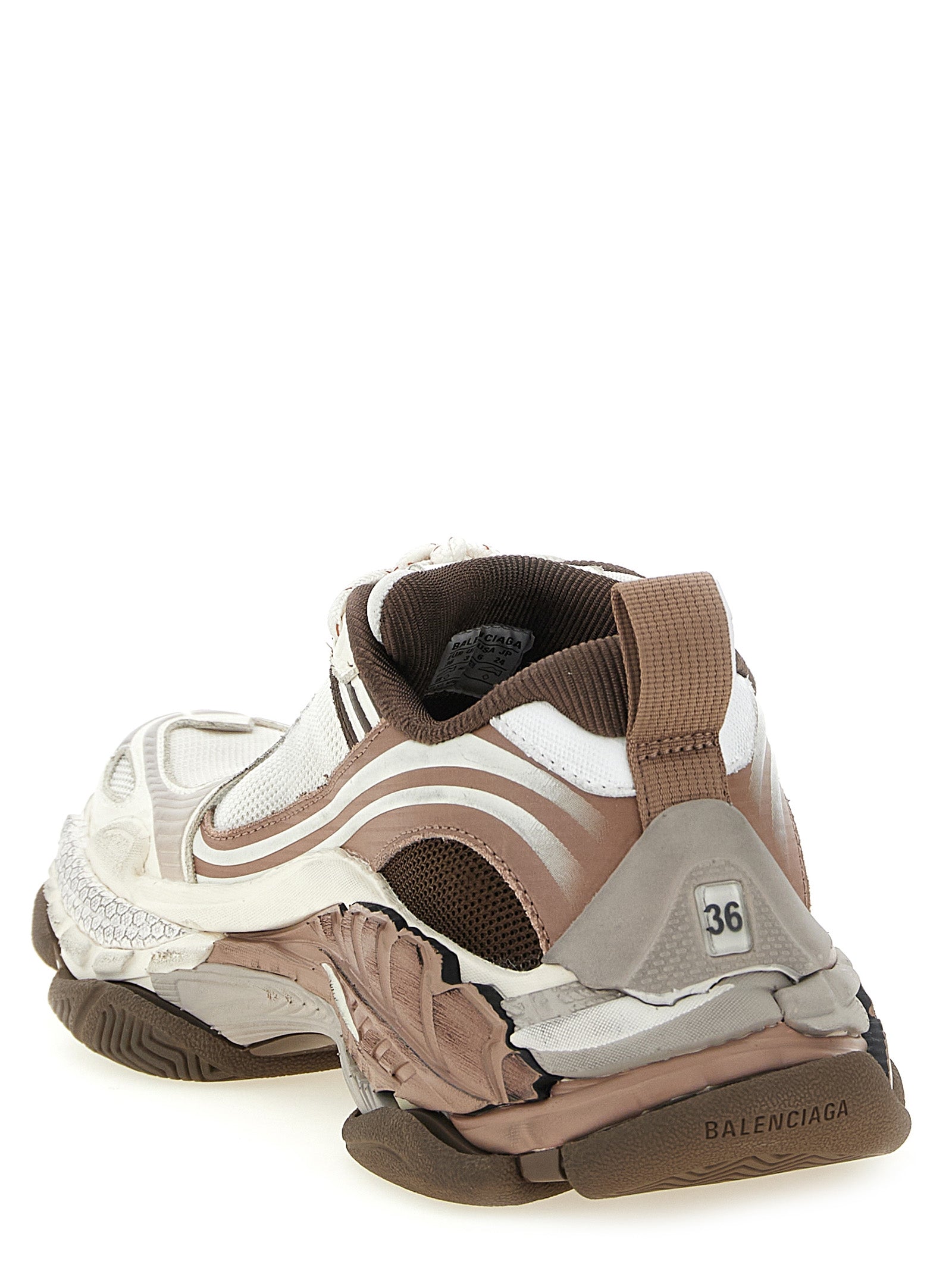 Balenciaga Brown Polyethylene Athletic Women's Sneakers