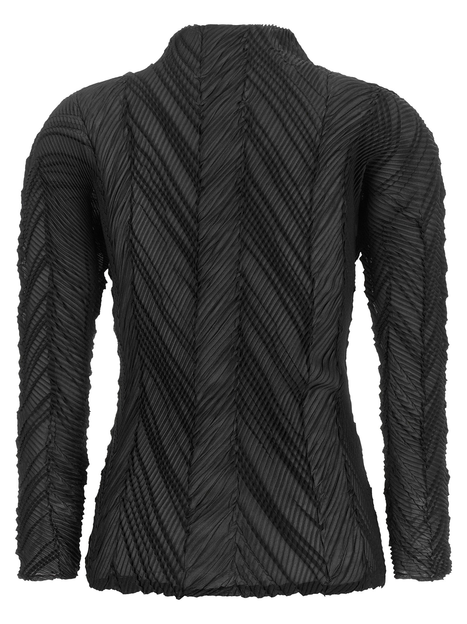 Issey Miyake Black Polyester Women's Cardigan