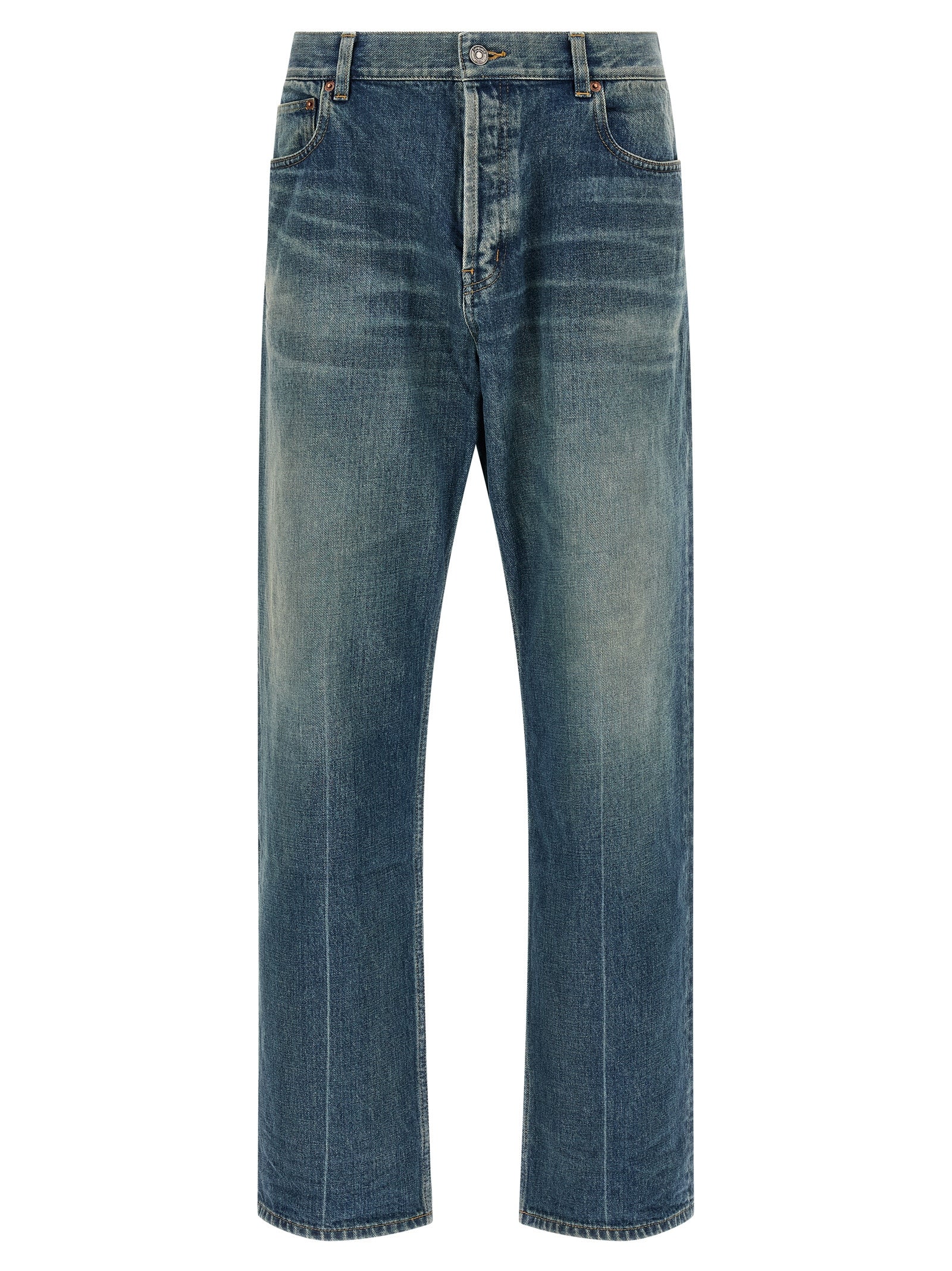 Saint Laurent Blue Cotton Tapered Men's Jeans