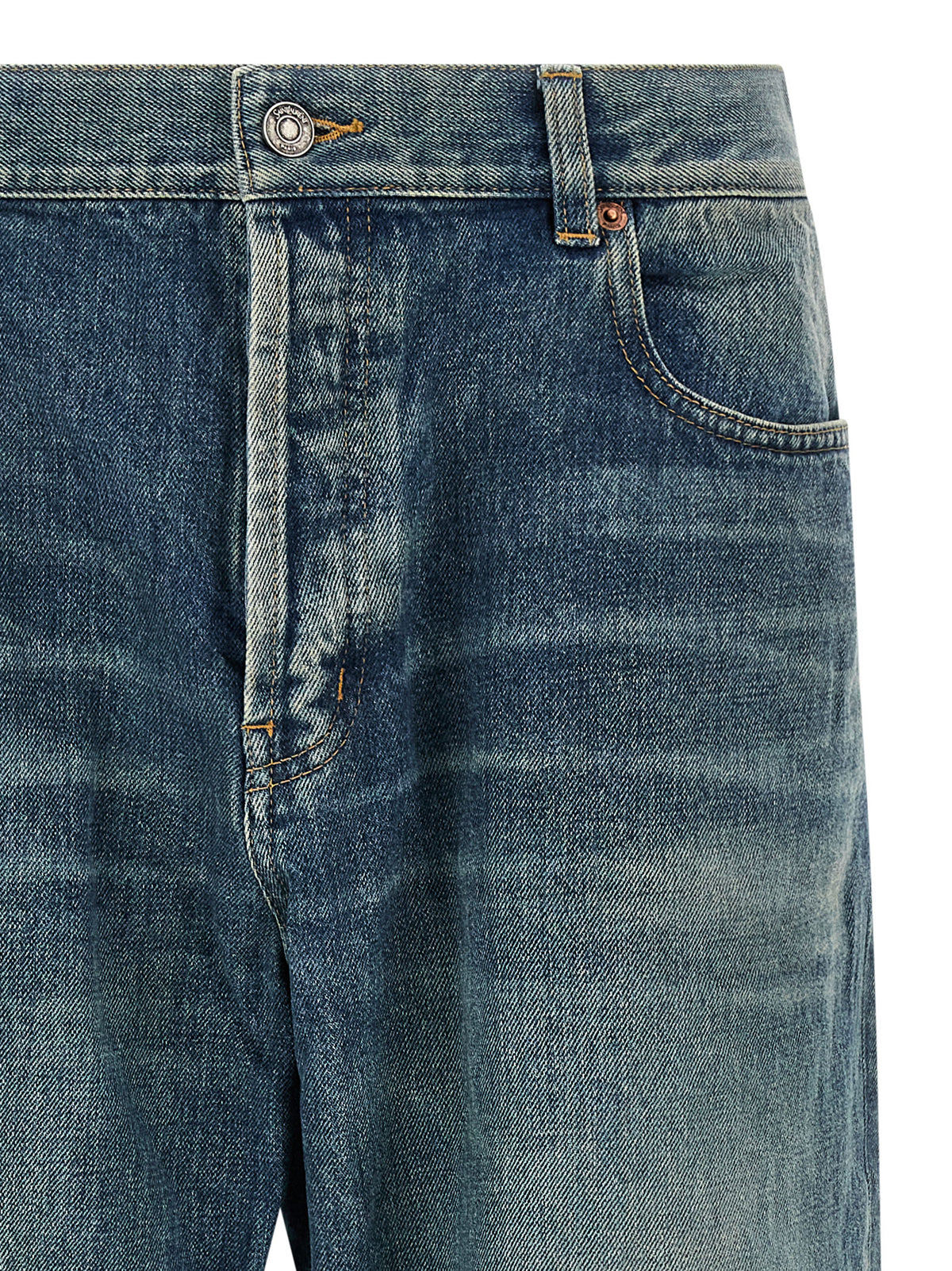 Saint Laurent Blue Cotton Tapered Men's Jeans