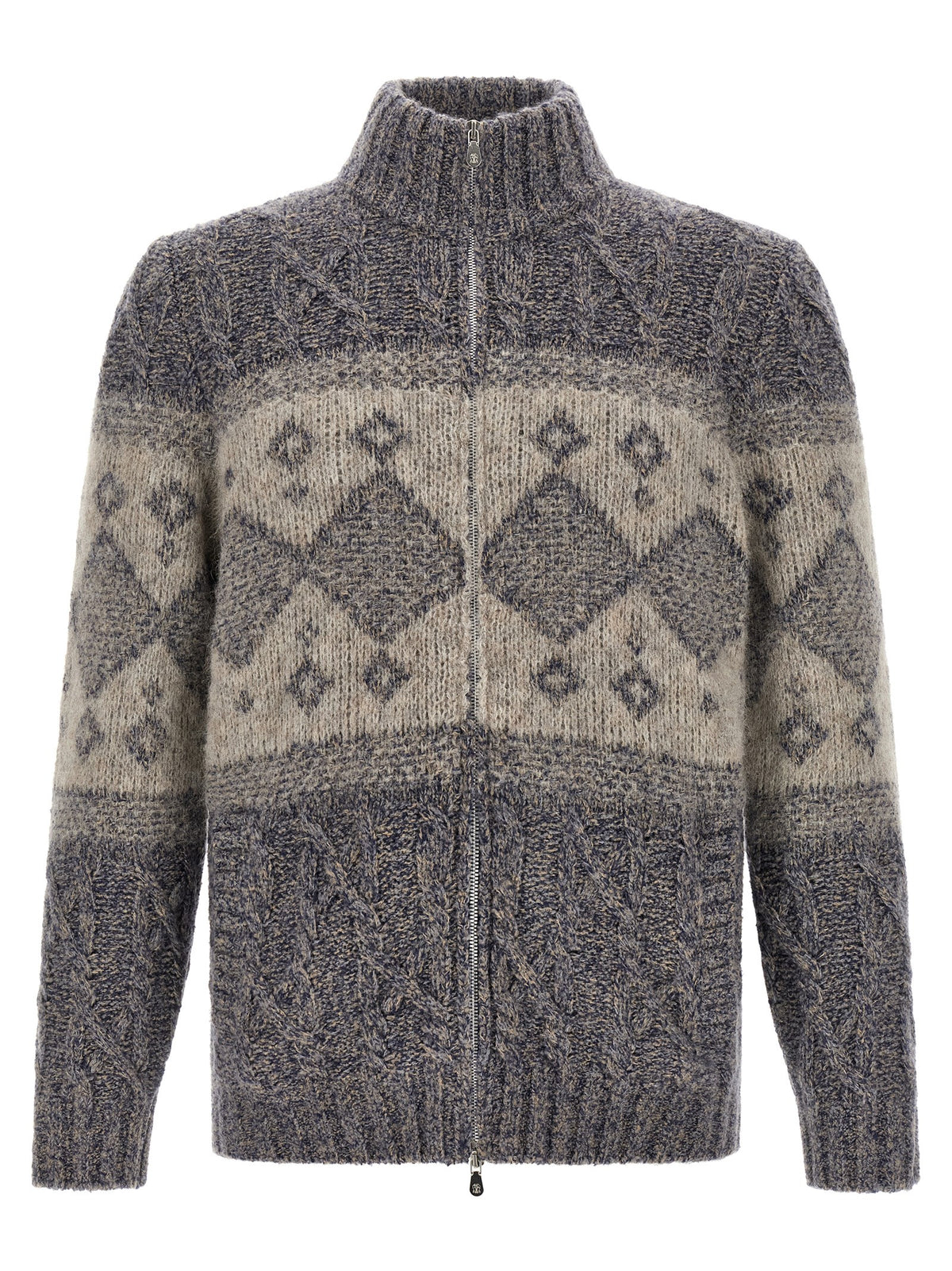 Brunello Cucinelli Gray Virgin Wool Men's Cardigan