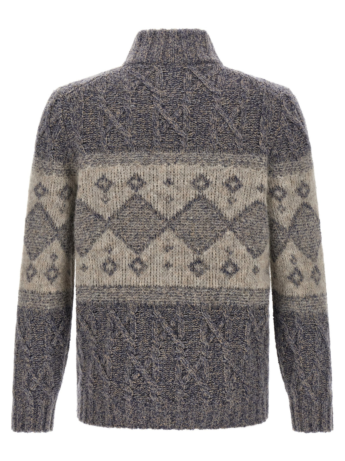 Brunello Cucinelli Gray Virgin Wool Men's Cardigan