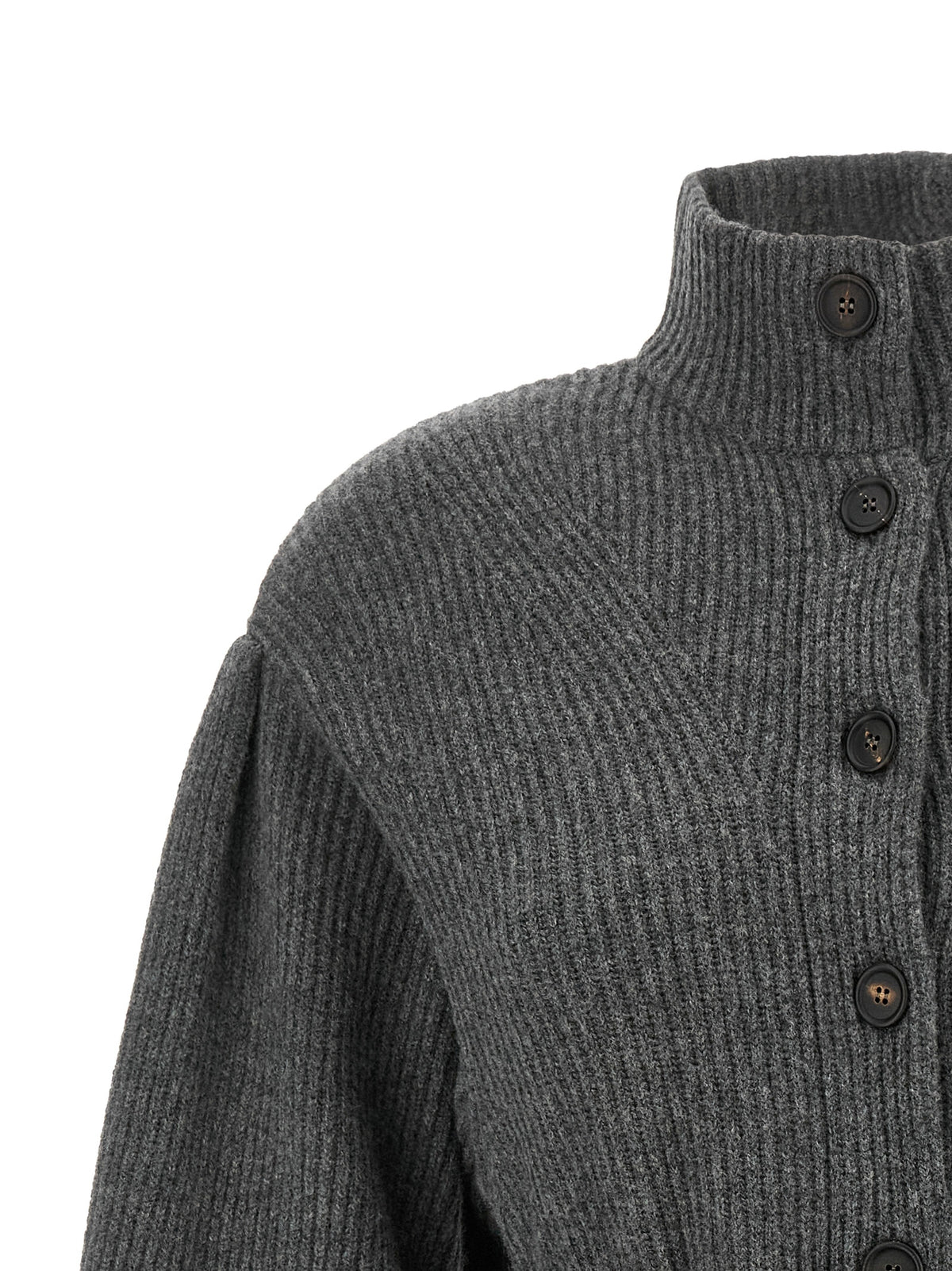 Brunello Cucinelli Gray Virgin Wool Women's Cardigan