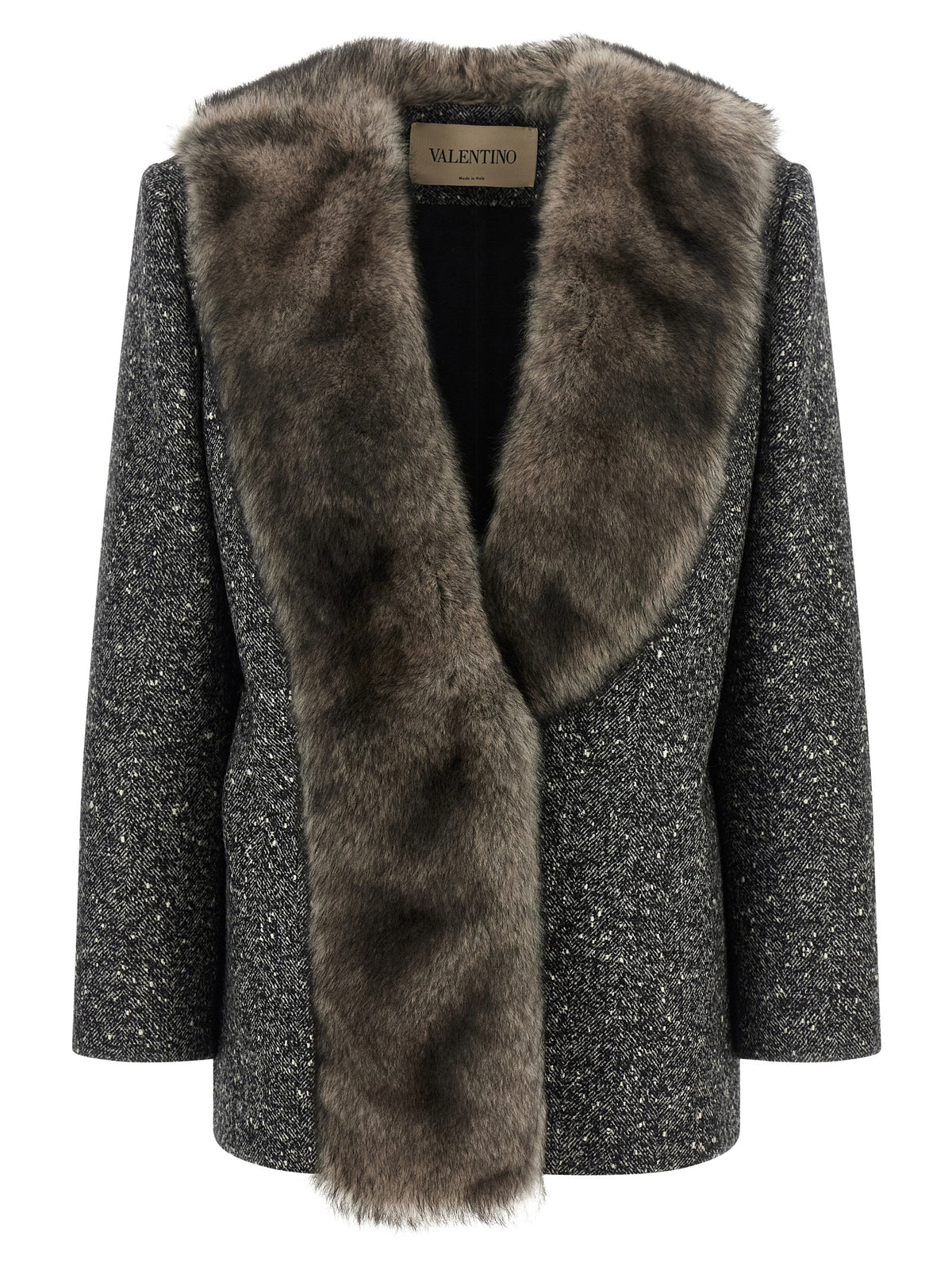 Valentino Garavani Bicolor Virgin Wool Women's Coat