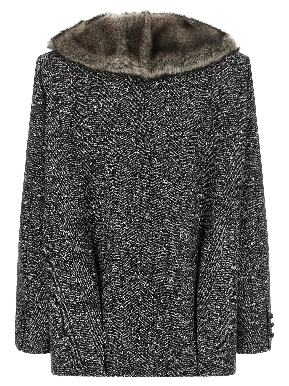 Valentino Garavani Bicolor Virgin Wool Women's Coat