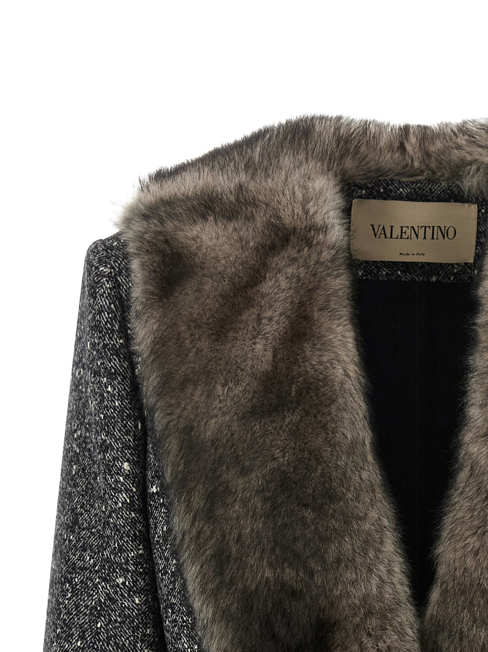 Valentino Garavani Bicolor Virgin Wool Women's Coat