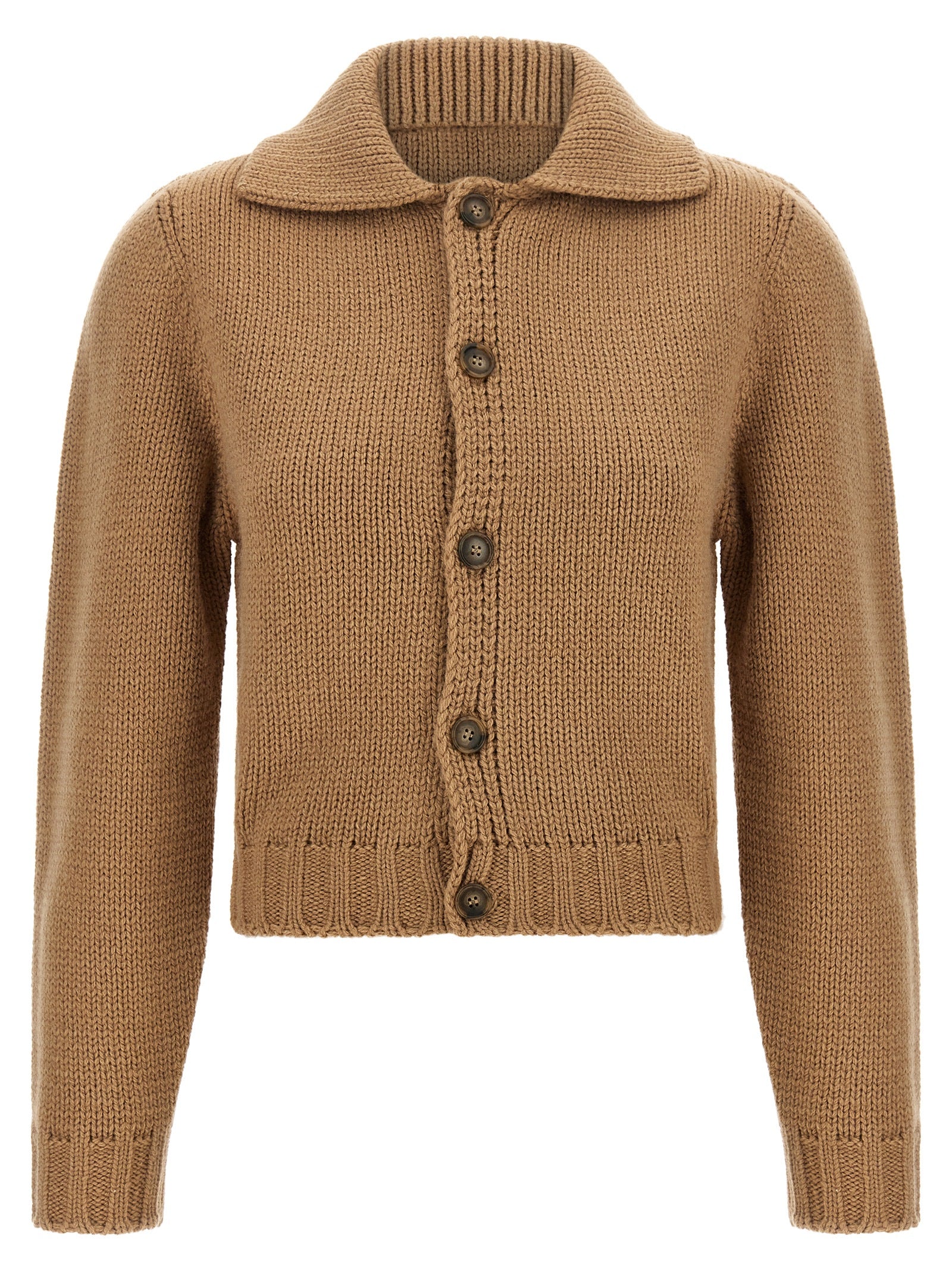 MM6 Maison Margiela Beige Wool Women's Cardigan