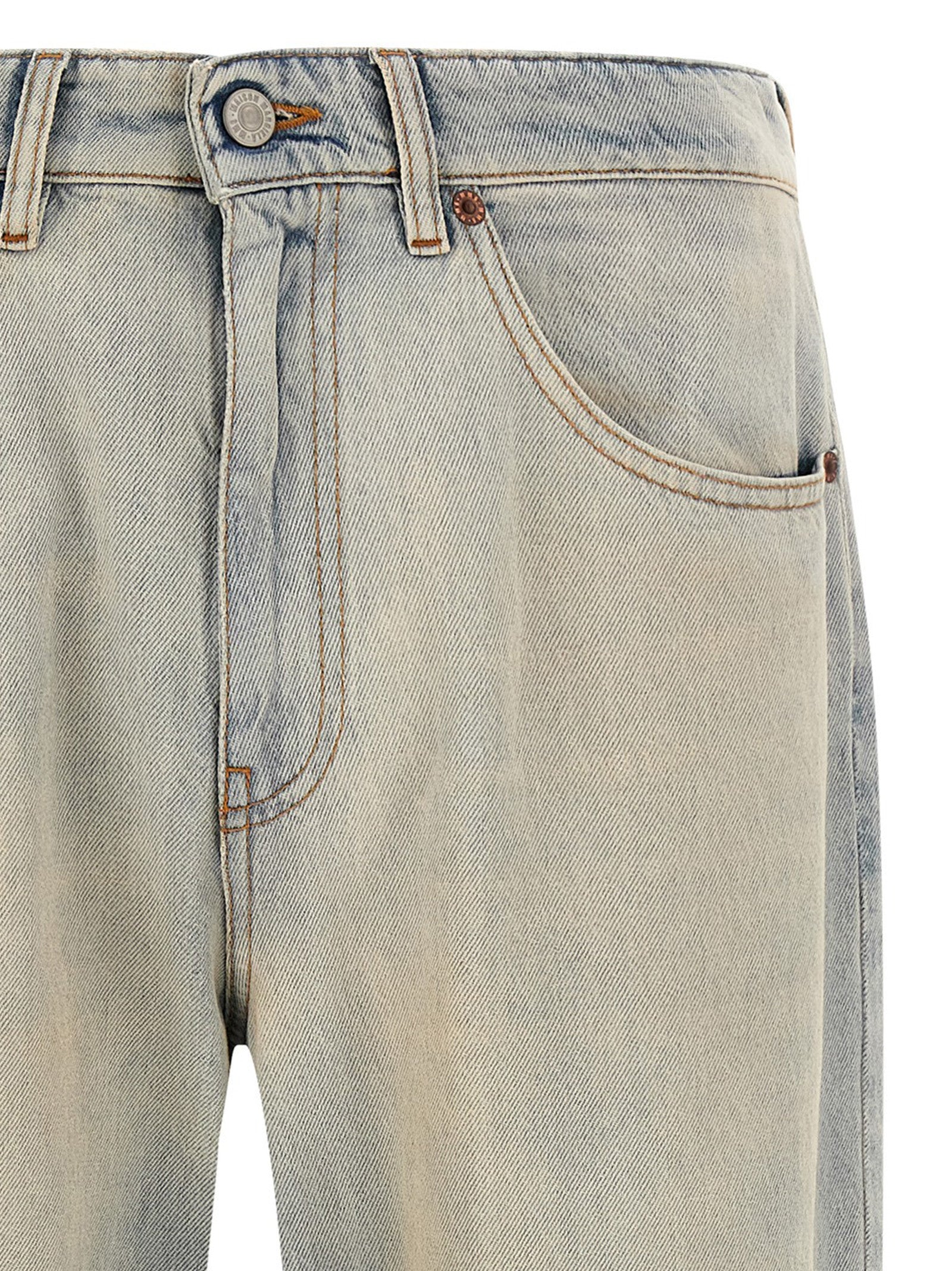 MM6 Maison Margiela Blue Cotton Relaxed Fit Men's Jeans