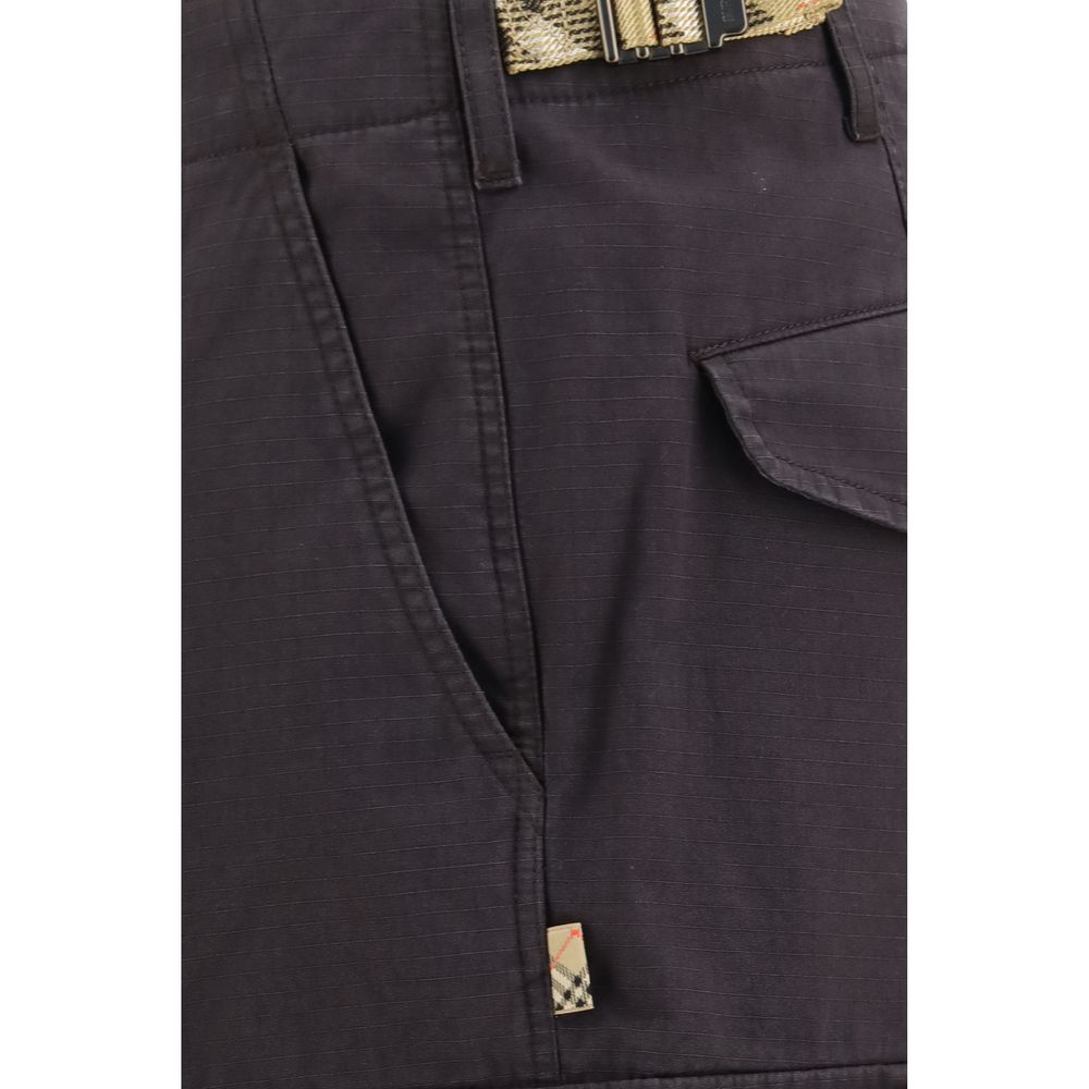 Burberry Brown Cotton Cargo Men's Pants