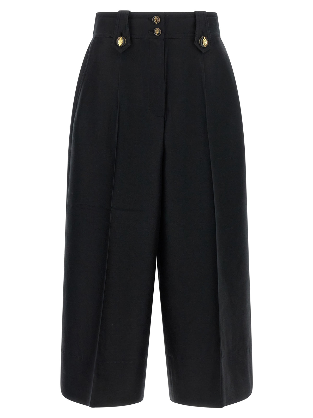 Zimmermann Black Wool Cropped Women's Pants