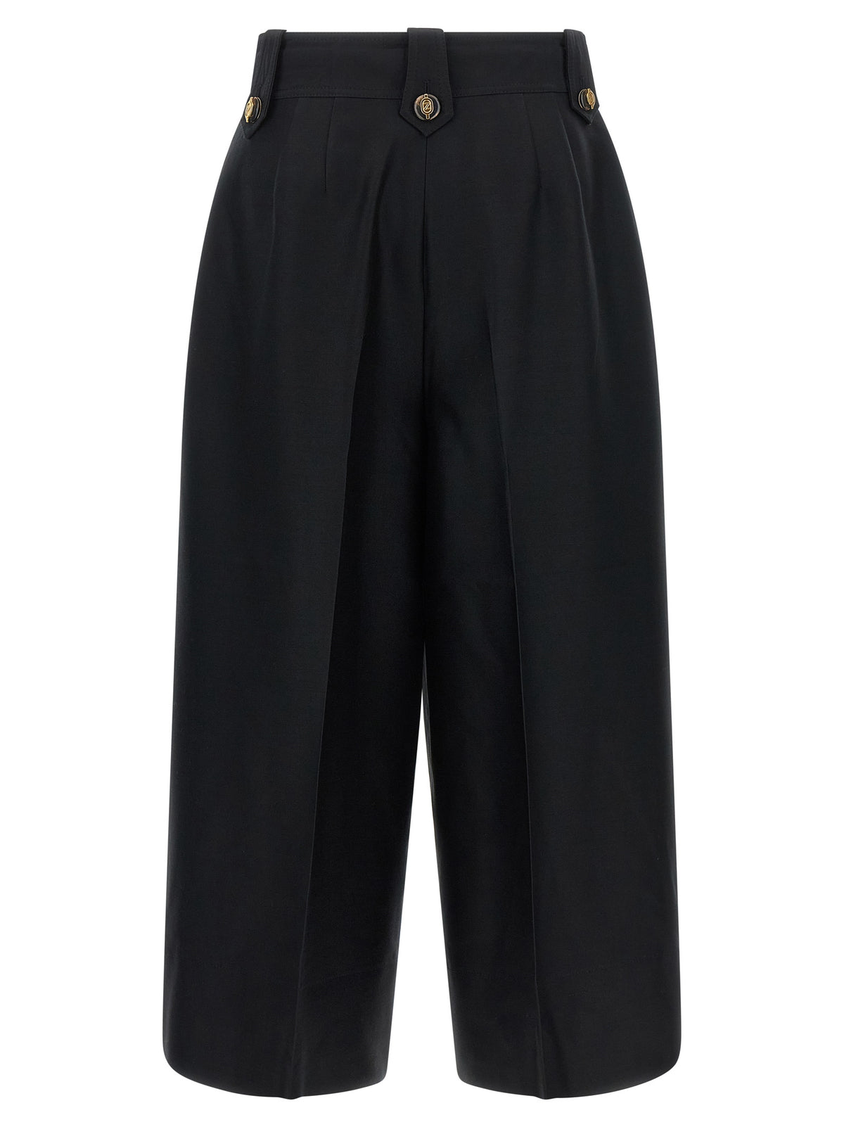 Zimmermann Black Wool Cropped Women's Pants