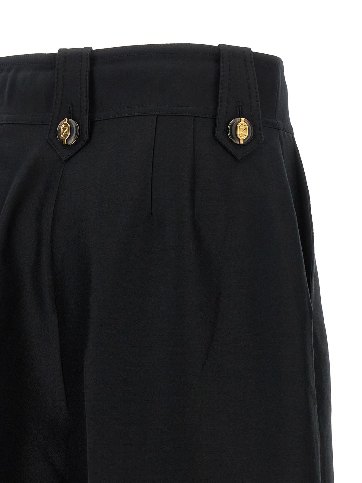 Zimmermann Black Wool Cropped Women's Pants