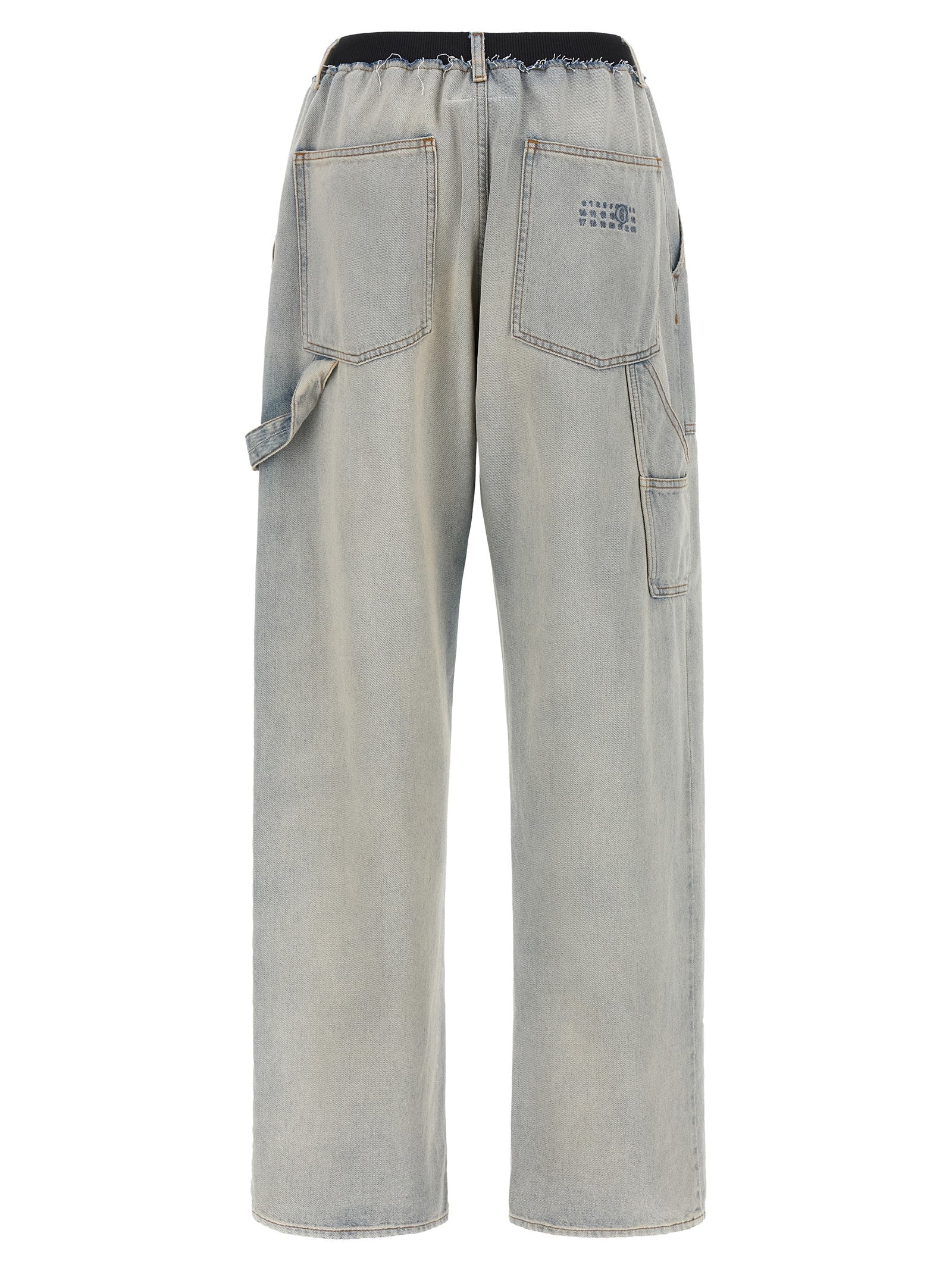 MM6 Maison Margiela Blue Cotton Relaxed Fit Women's Jeans