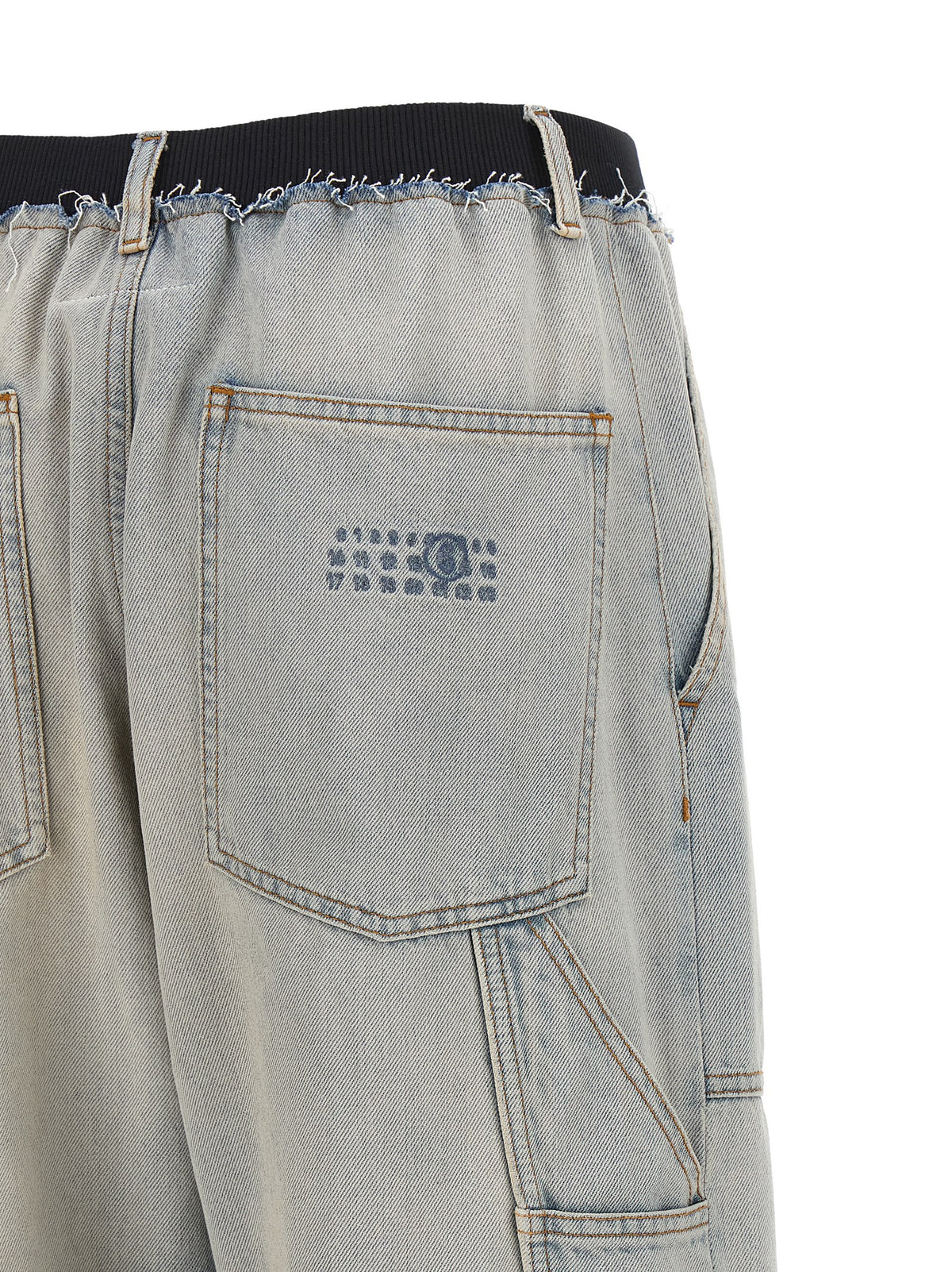 MM6 Maison Margiela Blue Cotton Relaxed Fit Women's Jeans